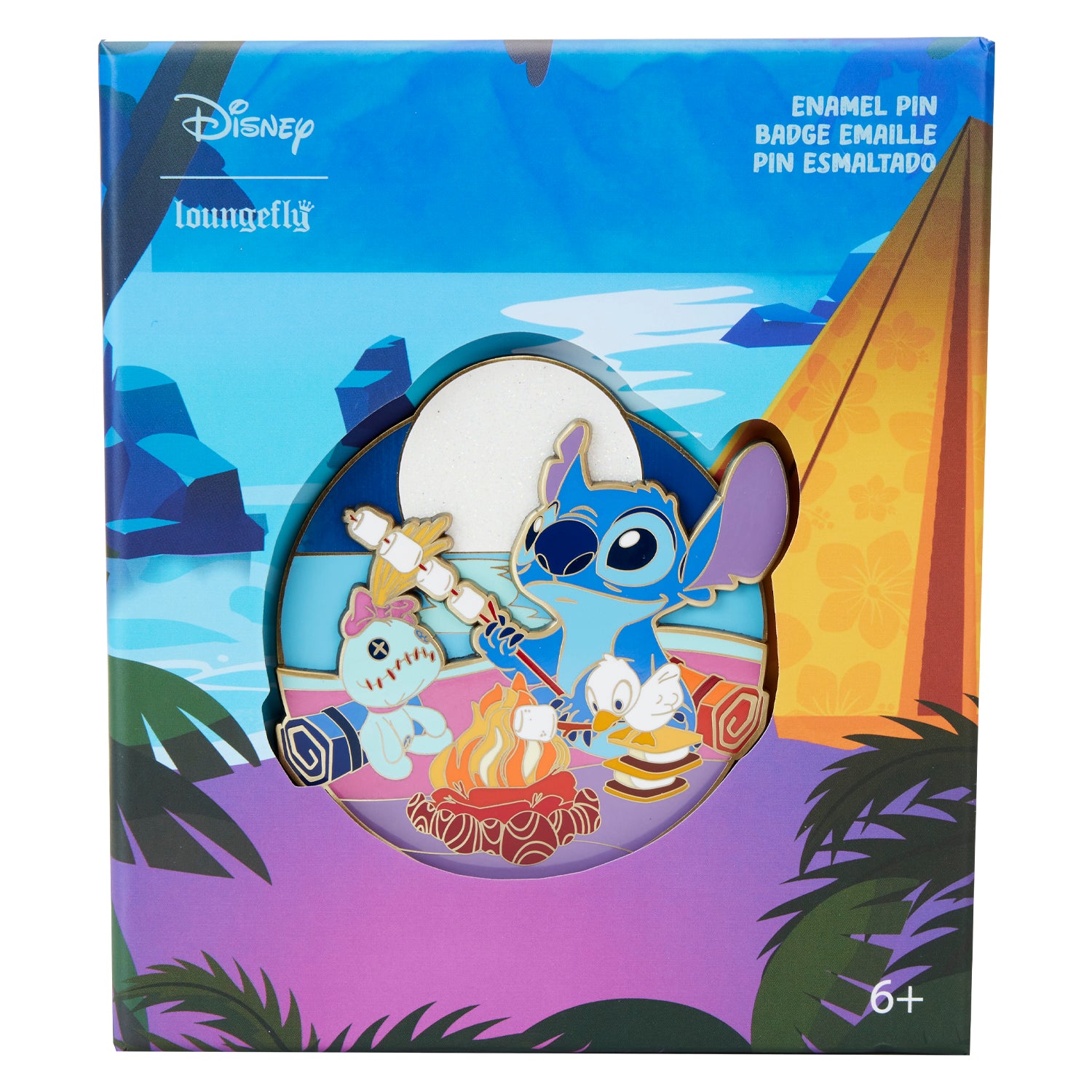 Loungefly Disney Lilo and Stitch Camping Cuties 3" LE Collector Box Pin