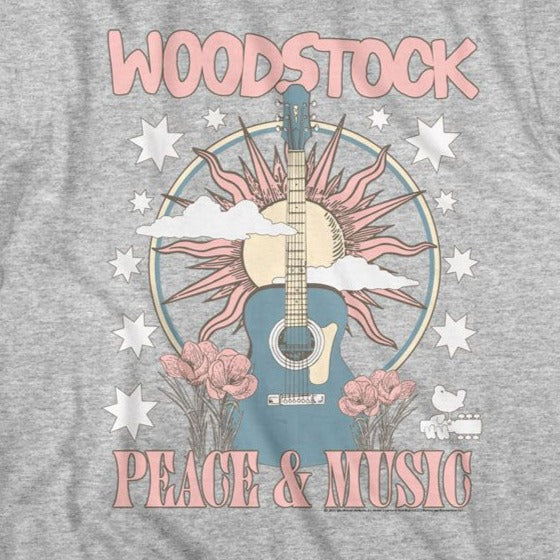 Woodstock Guitar And Sun T-Shirt
