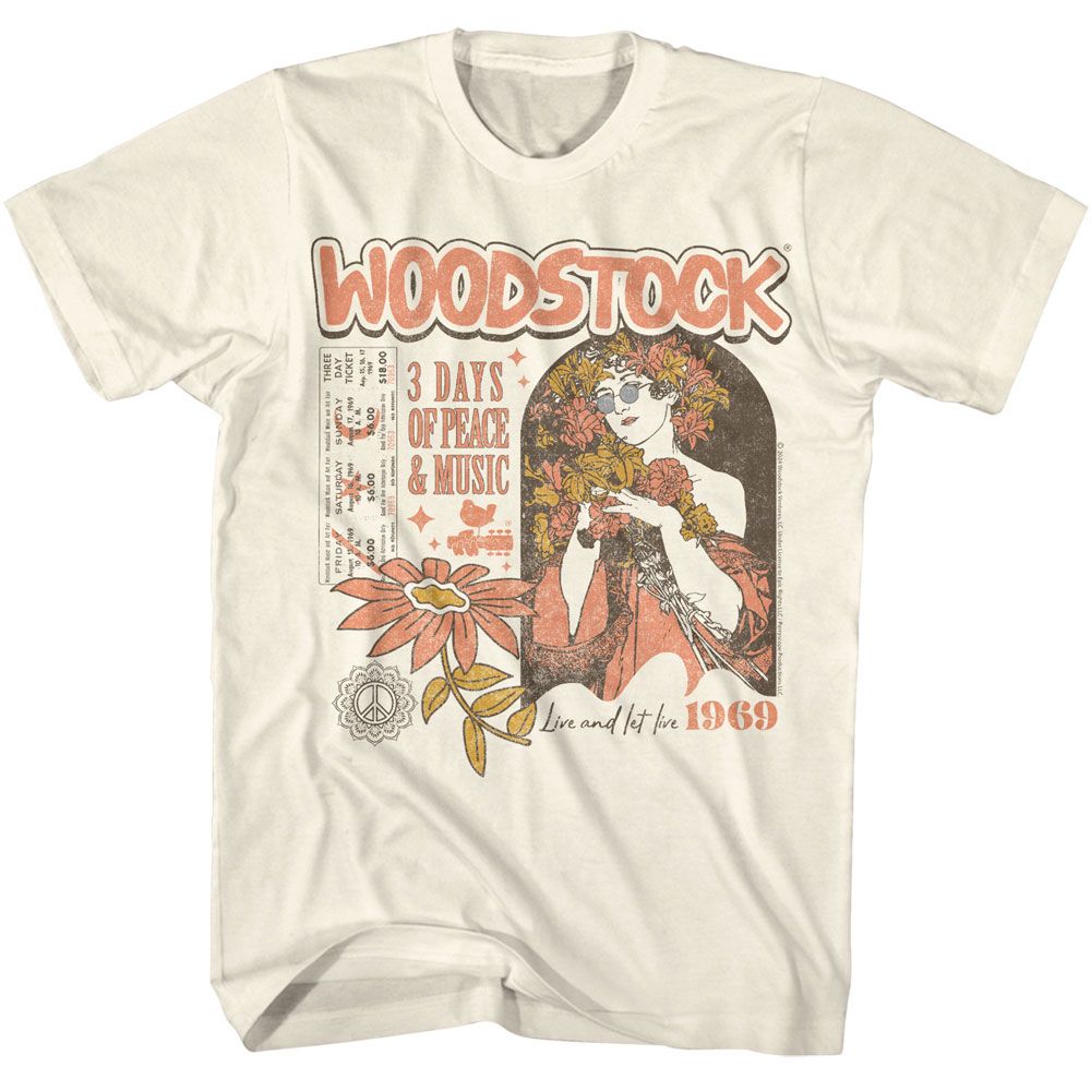 Woodstock Hippie Flower Girl T-Shirt