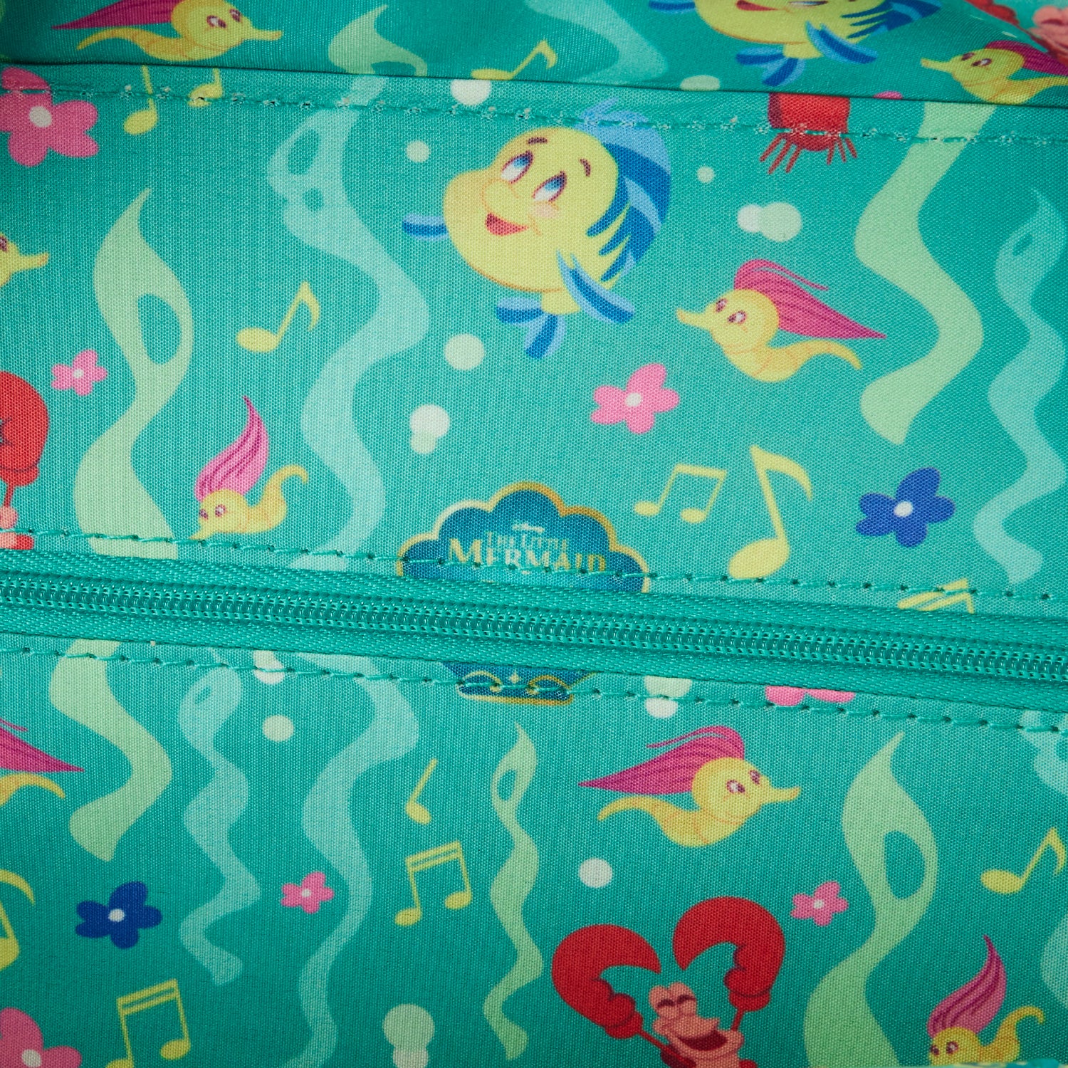 Loungefly Disney The Little Mermaid 35th Anniversary Ariel Face Crossbody Bag