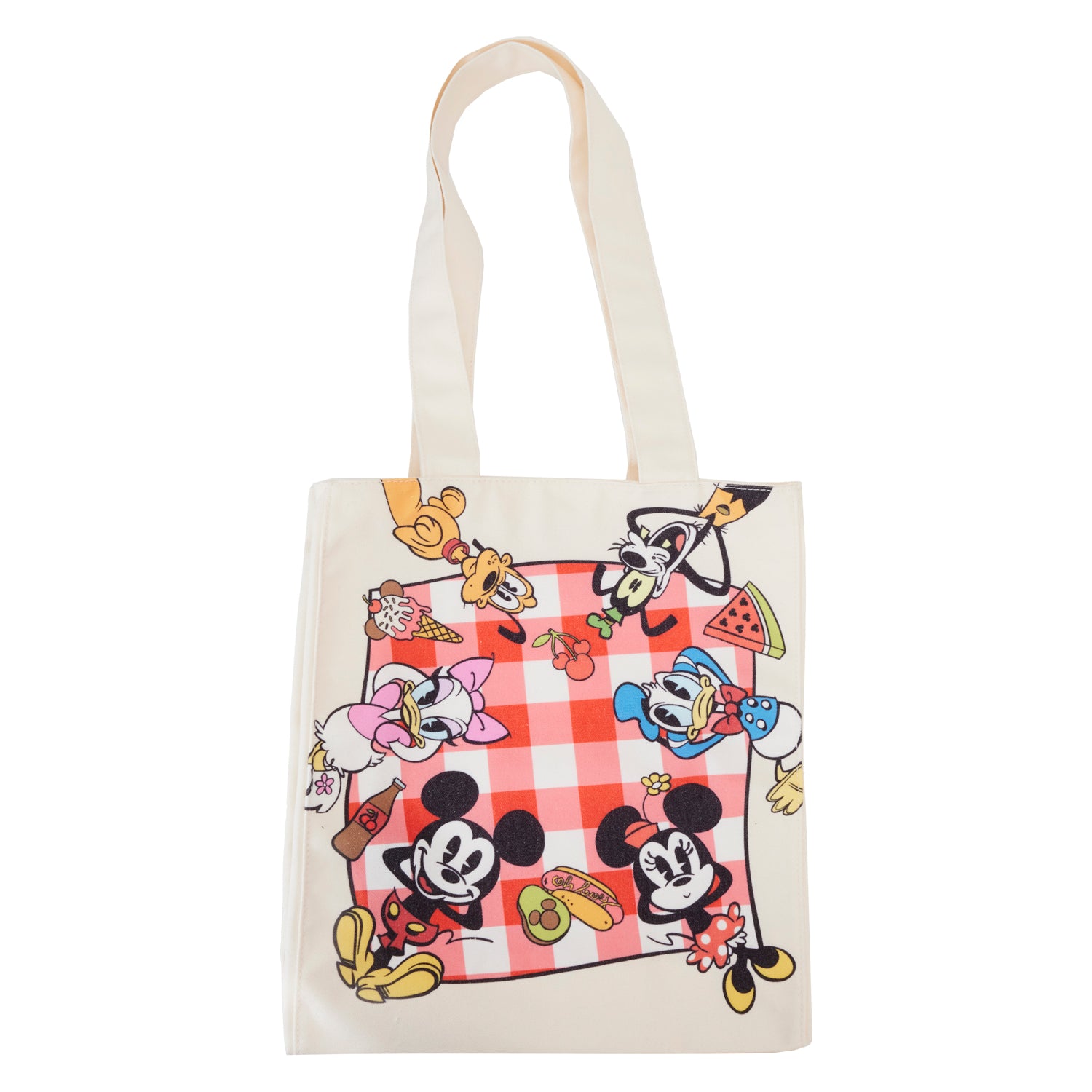 Loungefly Disney Mickey and Friends Picnic Canvas Tote Bag