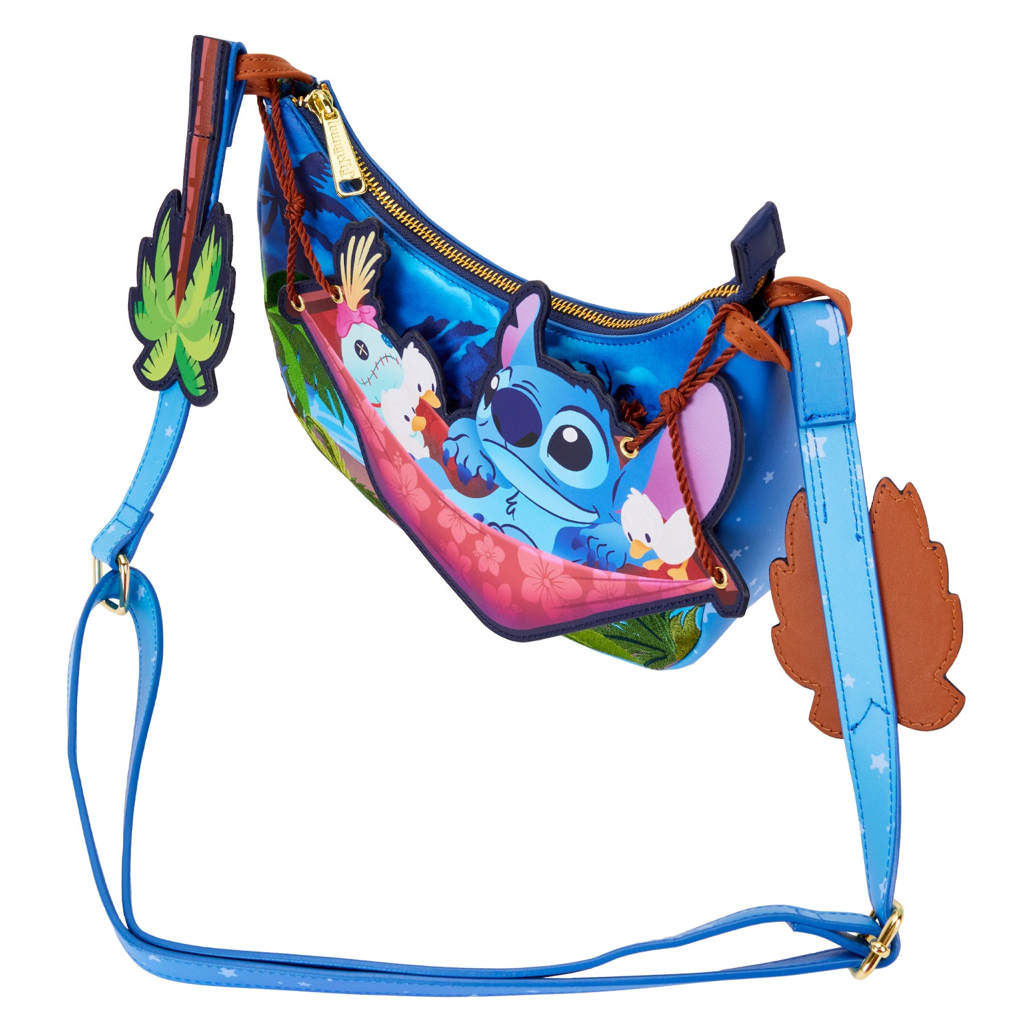 Loungefly Disney Lilo and Stitch Camping Cuties Crossbody Bag 