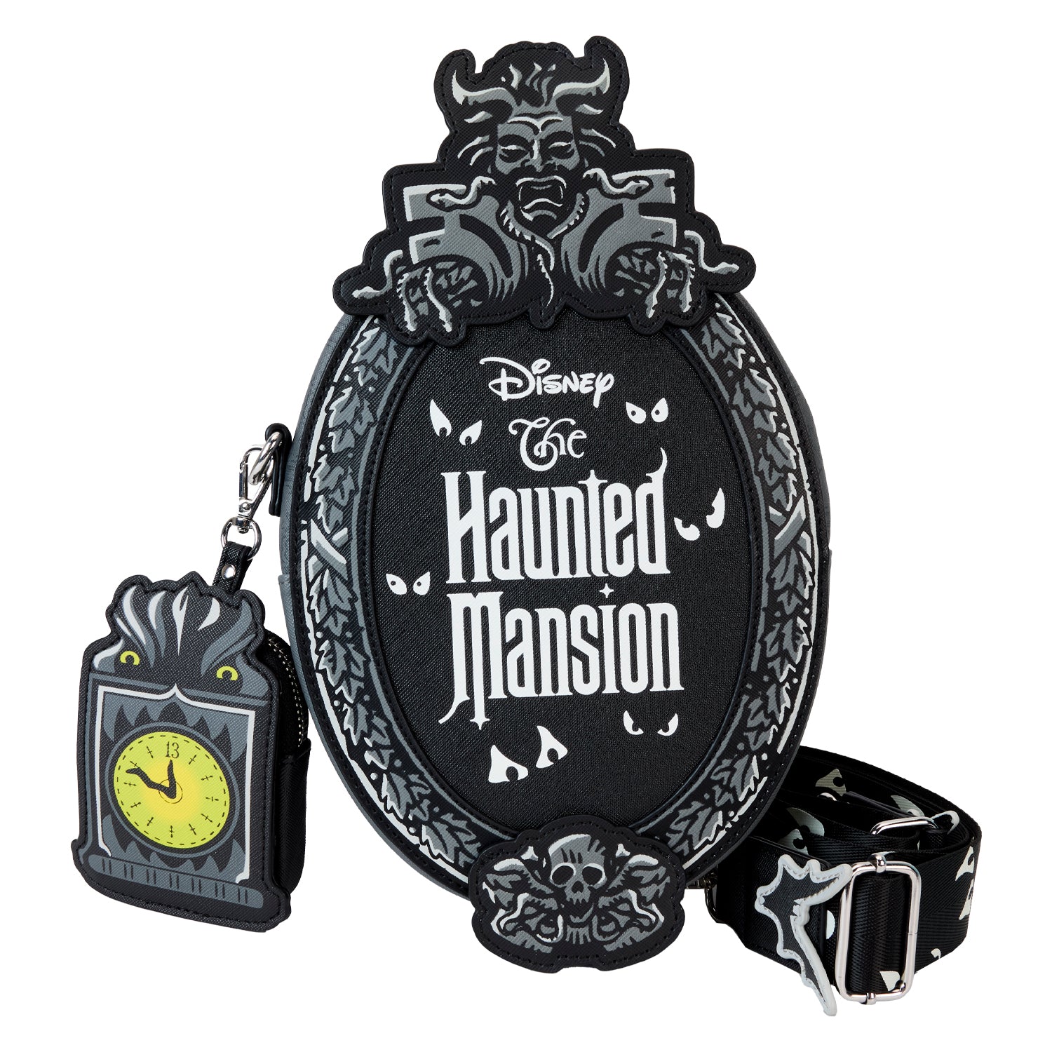 Loungefly Disney The Haunted Mansion Plaque Crossbody Bag with Coin Pouch | Blue Culture Tees