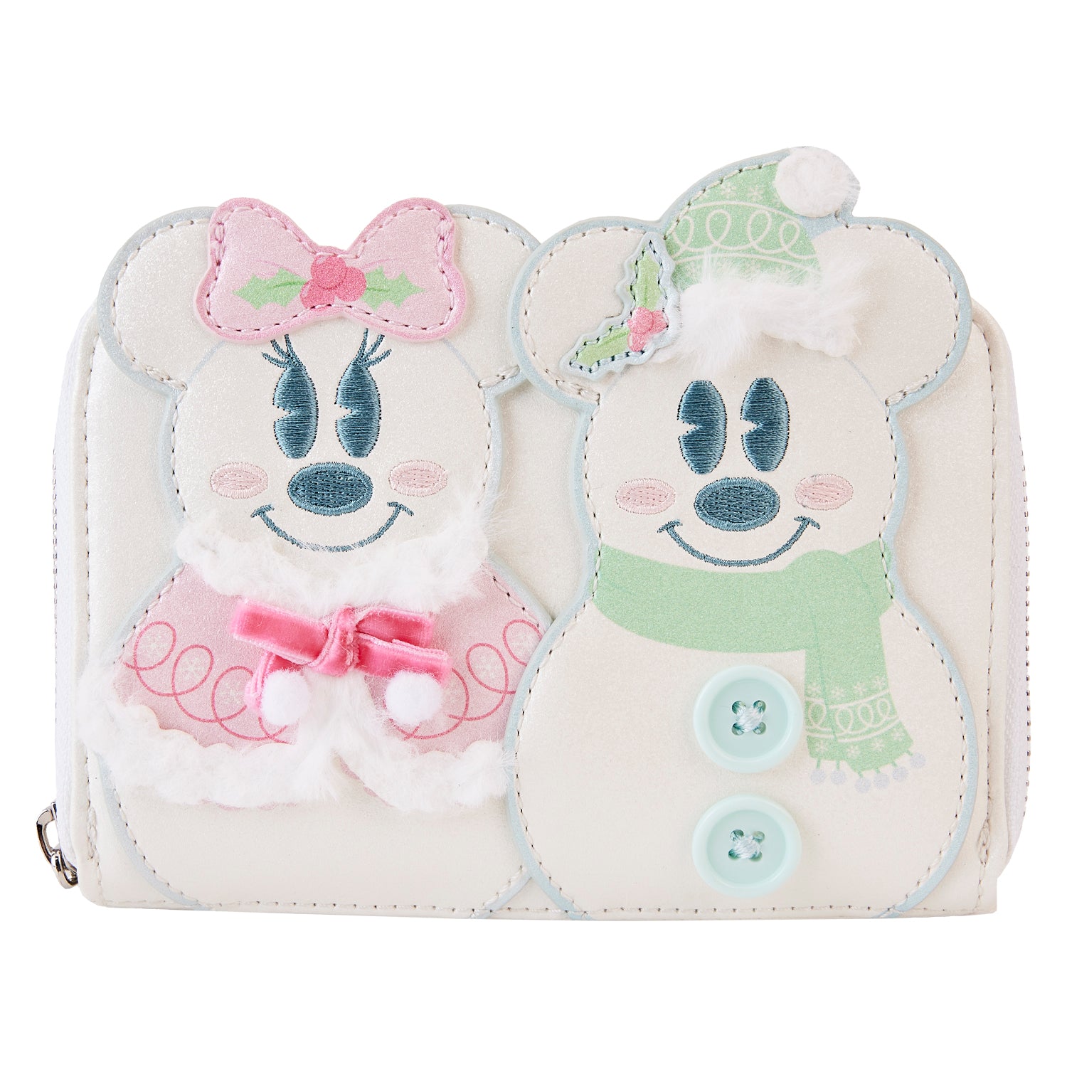 Loungefly Disney Mickey & Minnie Pastel Snowman Zip Wallet - *PREORDER*