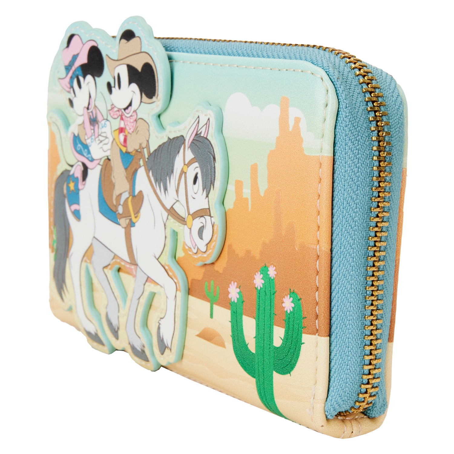 Loungefly Disney Western Mickey And Minnie Zip Wallet