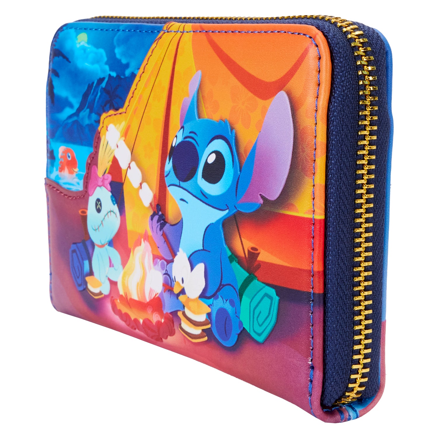 Loungefly Disney Lilo and Stitch Camping Cuties Zip Around Wallet