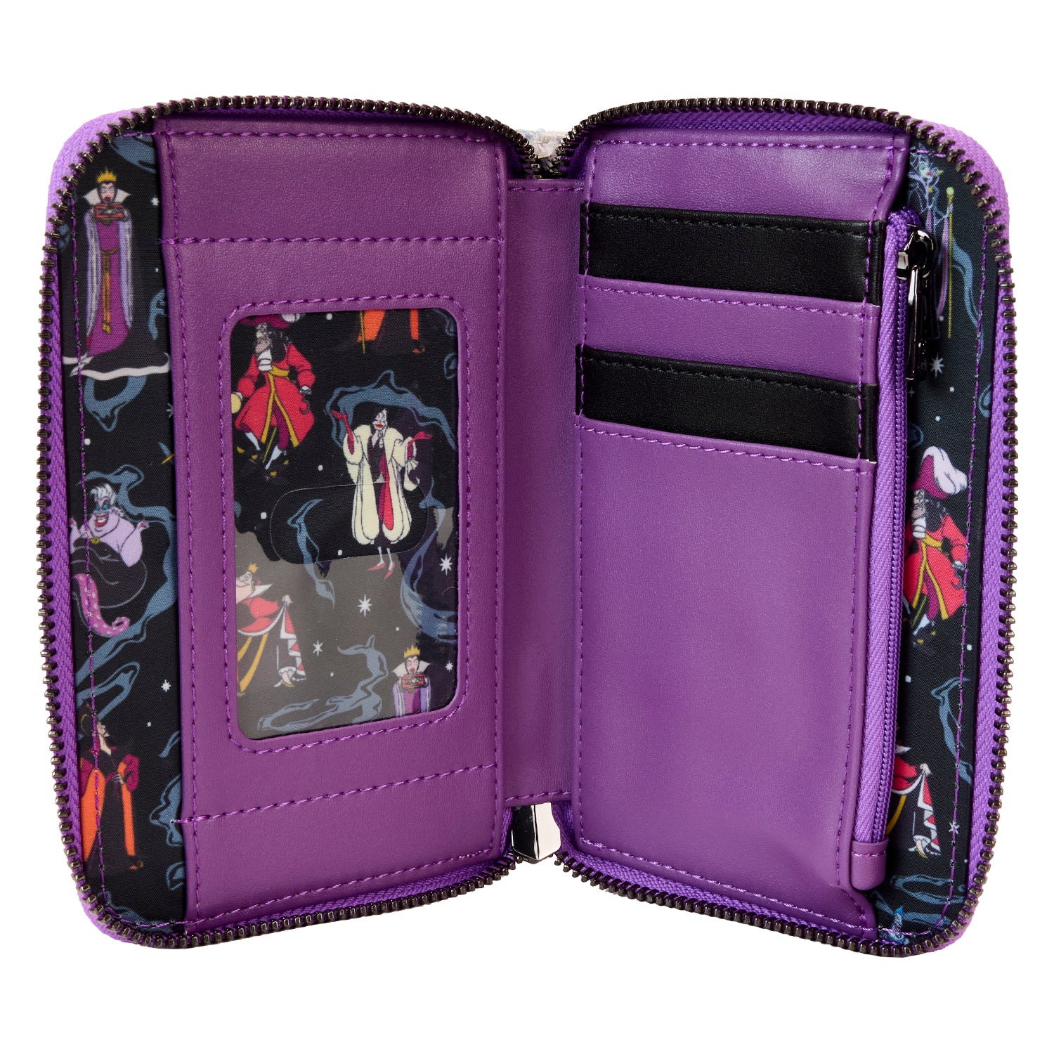 Loungefly Disney Villains Iridescent Zip Around Wallet | Blue Culture Tees