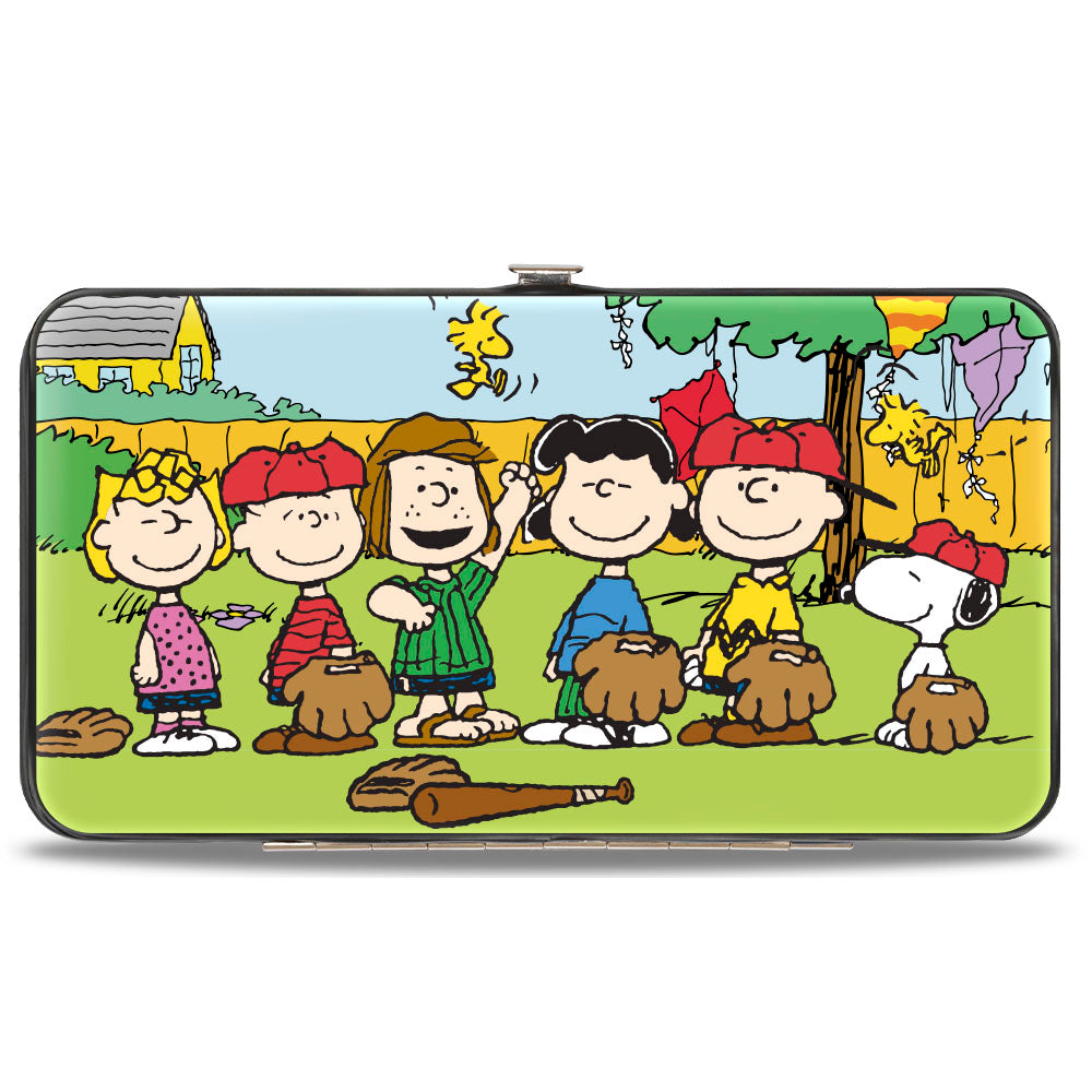 Hinged Wallet - Peanuts Gang Backyard Baseball Group Pose