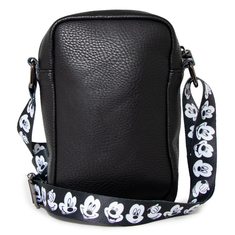 Disney Mickey Mouse Smiling Face Bounding Crossbody Bag | Blue Culture Tees