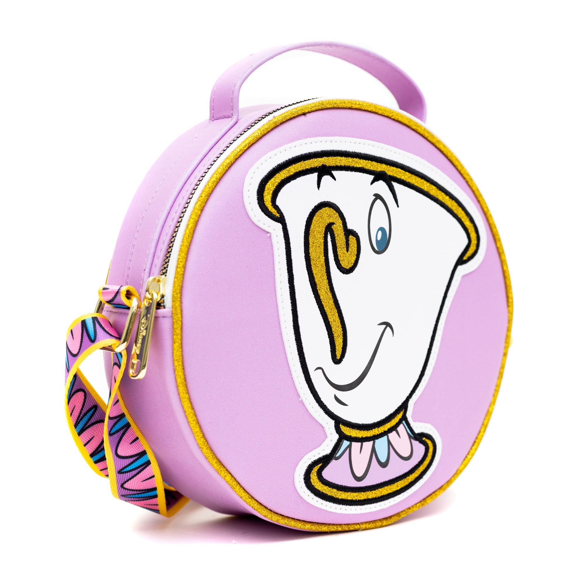 Disney Beauty and the Beast Chip Poses Round Crossbody Bag
