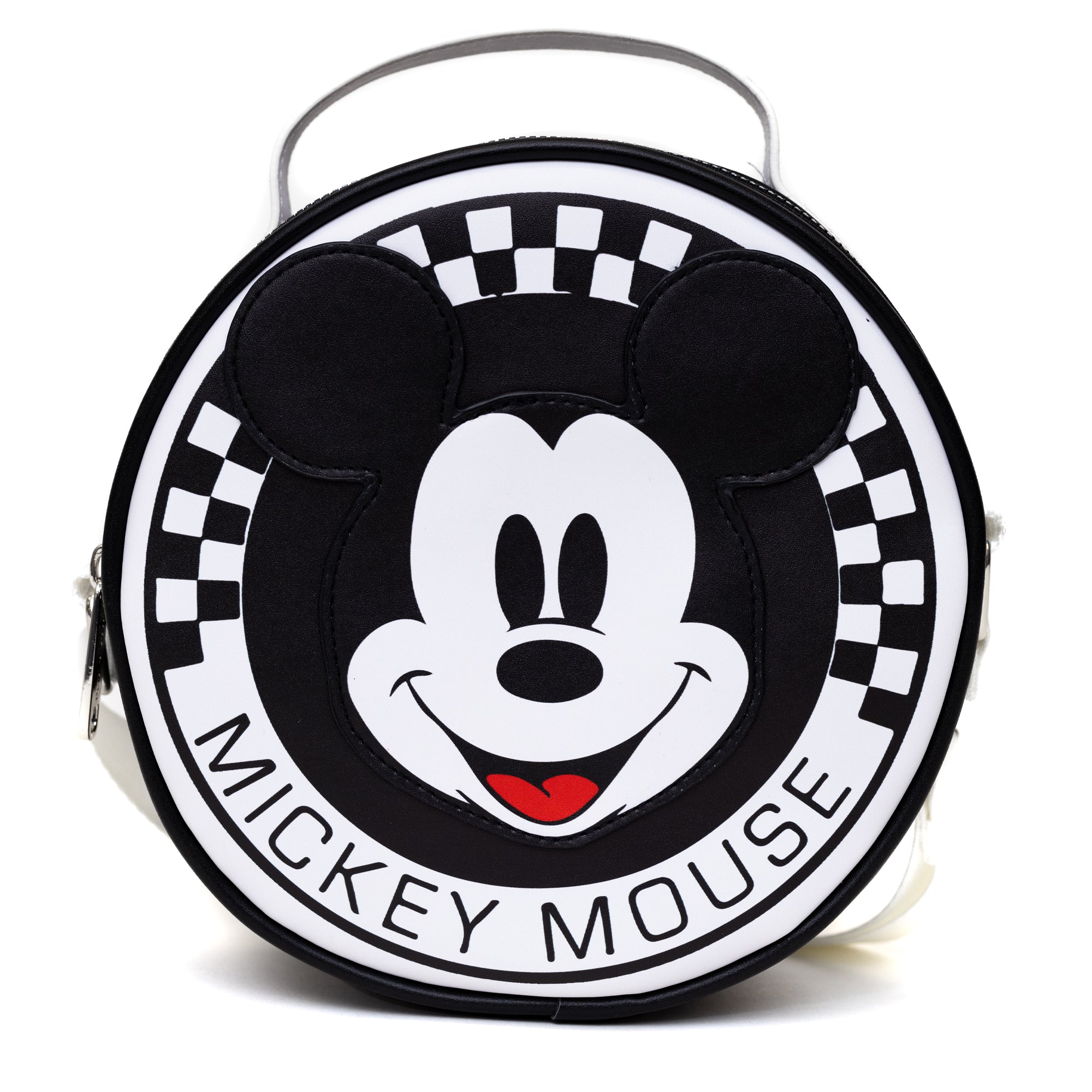 Disney Mickey Mouse Smiling Face Applique Round Crossbody Bag | Blue Culture Tees