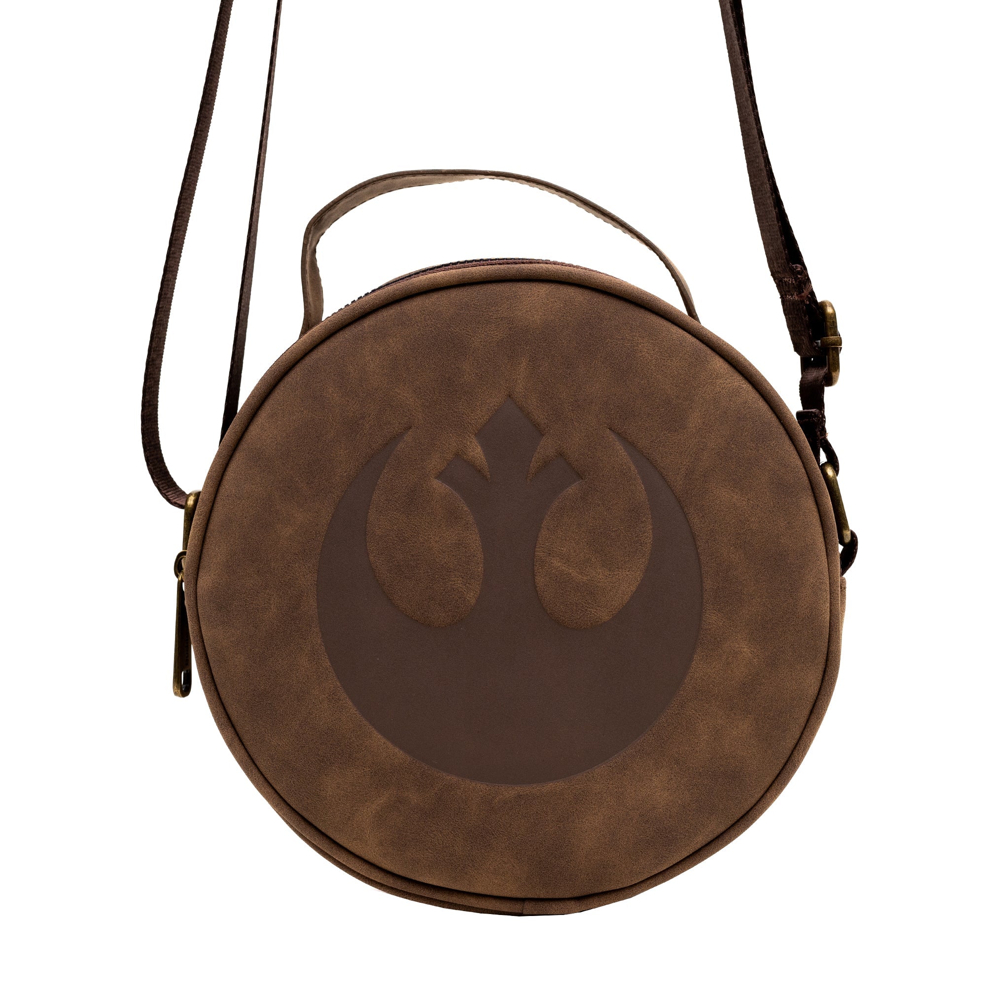 Star Wars Rebel Alliance Insignia Emblem Debossed Round Crossbody Bag