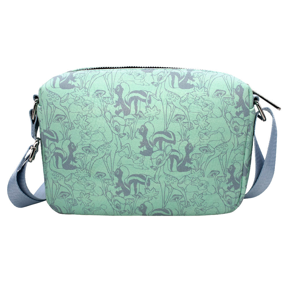 Disney Bambi Thumper and Flower Forest Collage Horizontal Crossbody Bag
