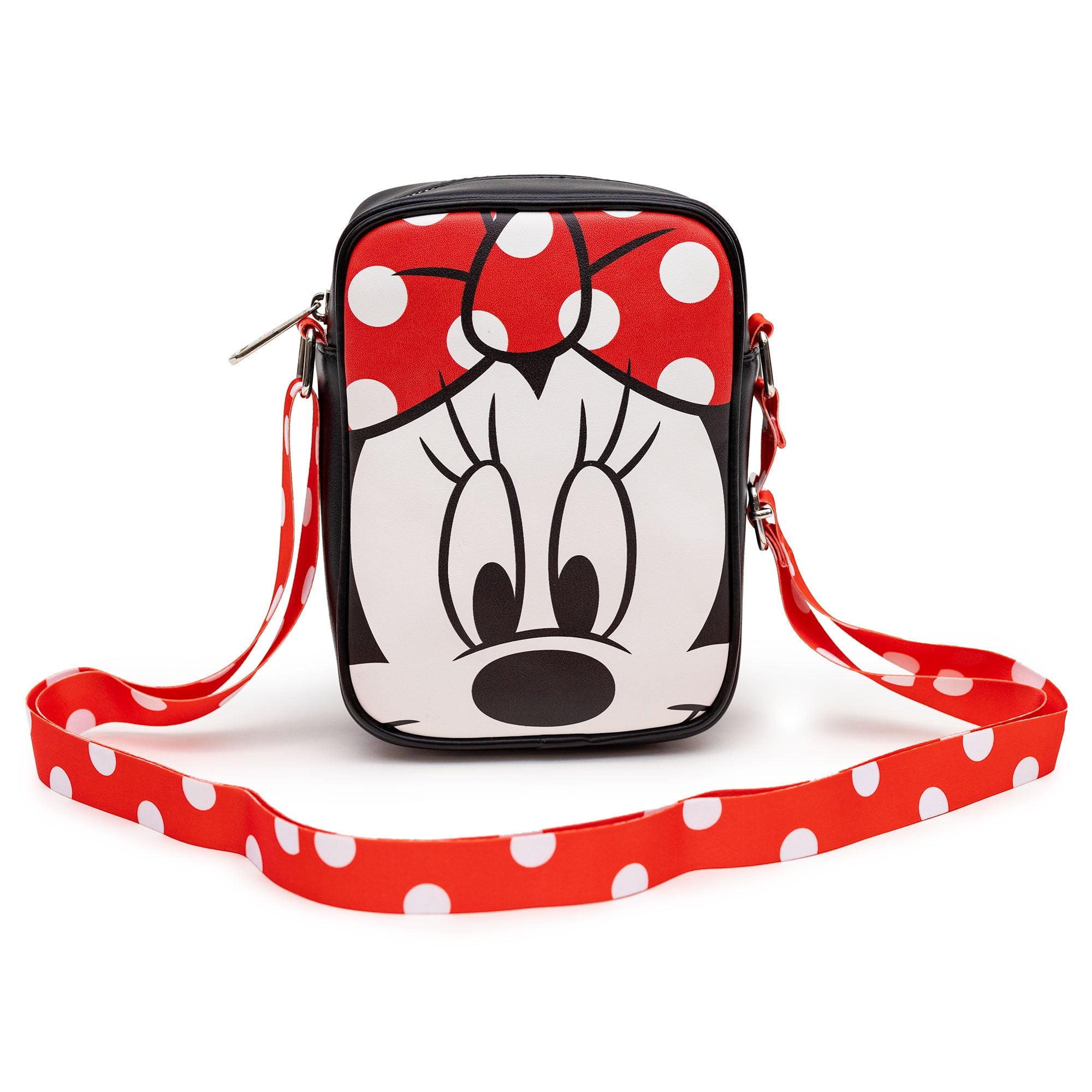 Disney Minnie Mouse Face Character Close Up Crossbody Bag