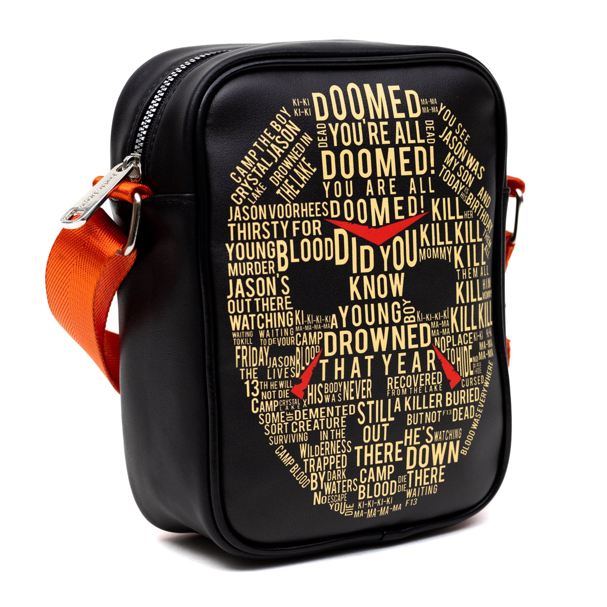 Horror Movies Friday the 13th Jason Hockey Mask Quotes Crossbody Bag