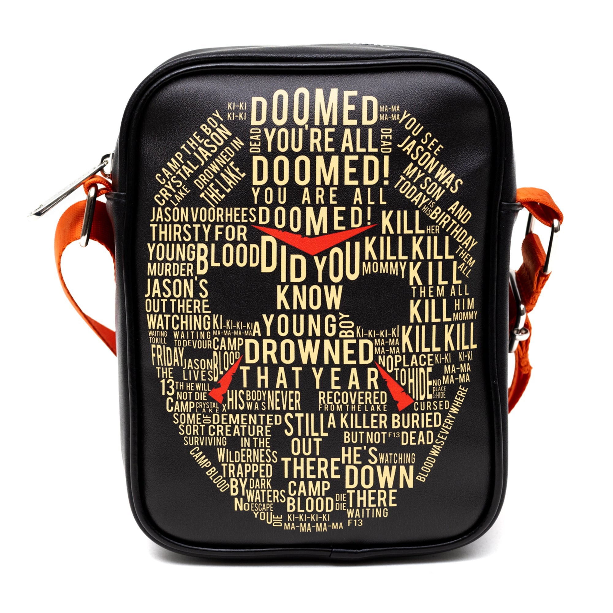 Horror Movies Friday the 13th Jason Hockey Mask Quotes Crossbody Bag