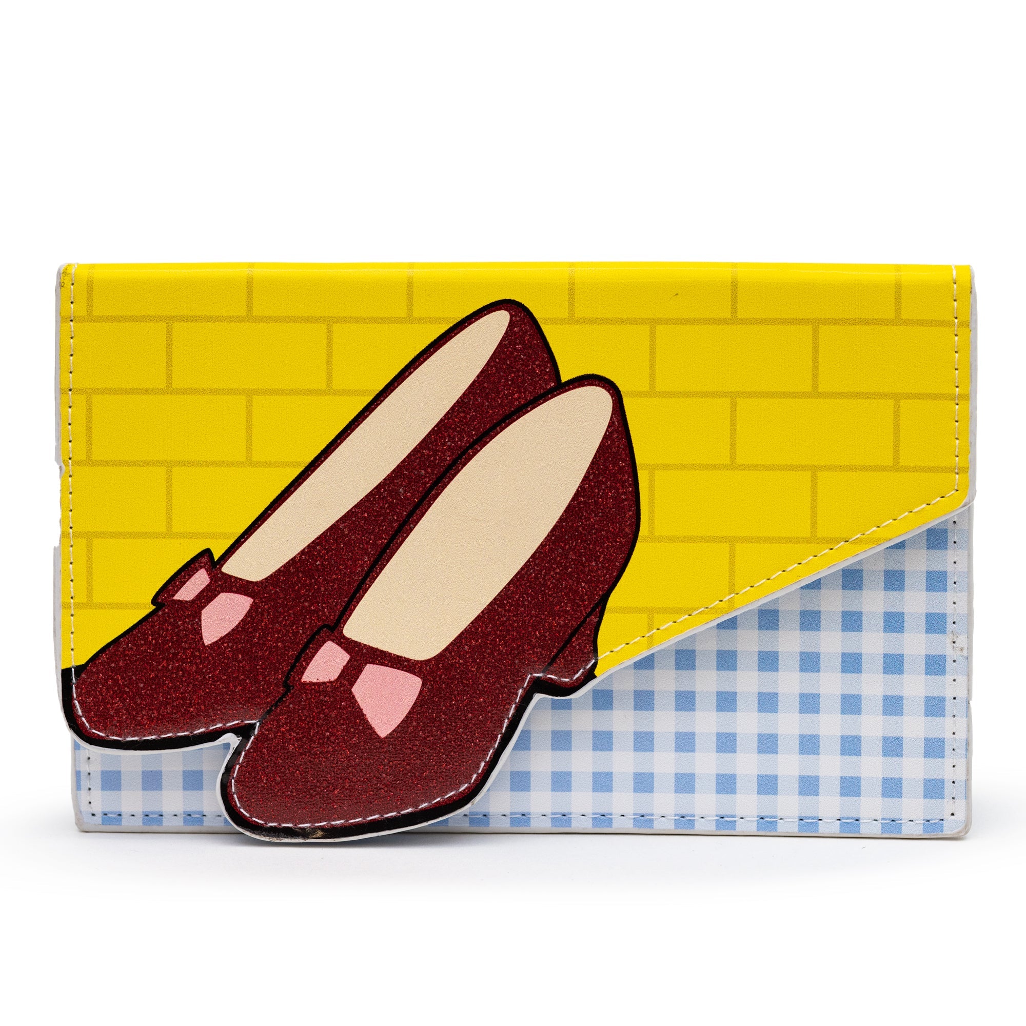 Wizard of Oz Dorothys Ruby Slippers On Yellow Brick Road Fold Over Wallet