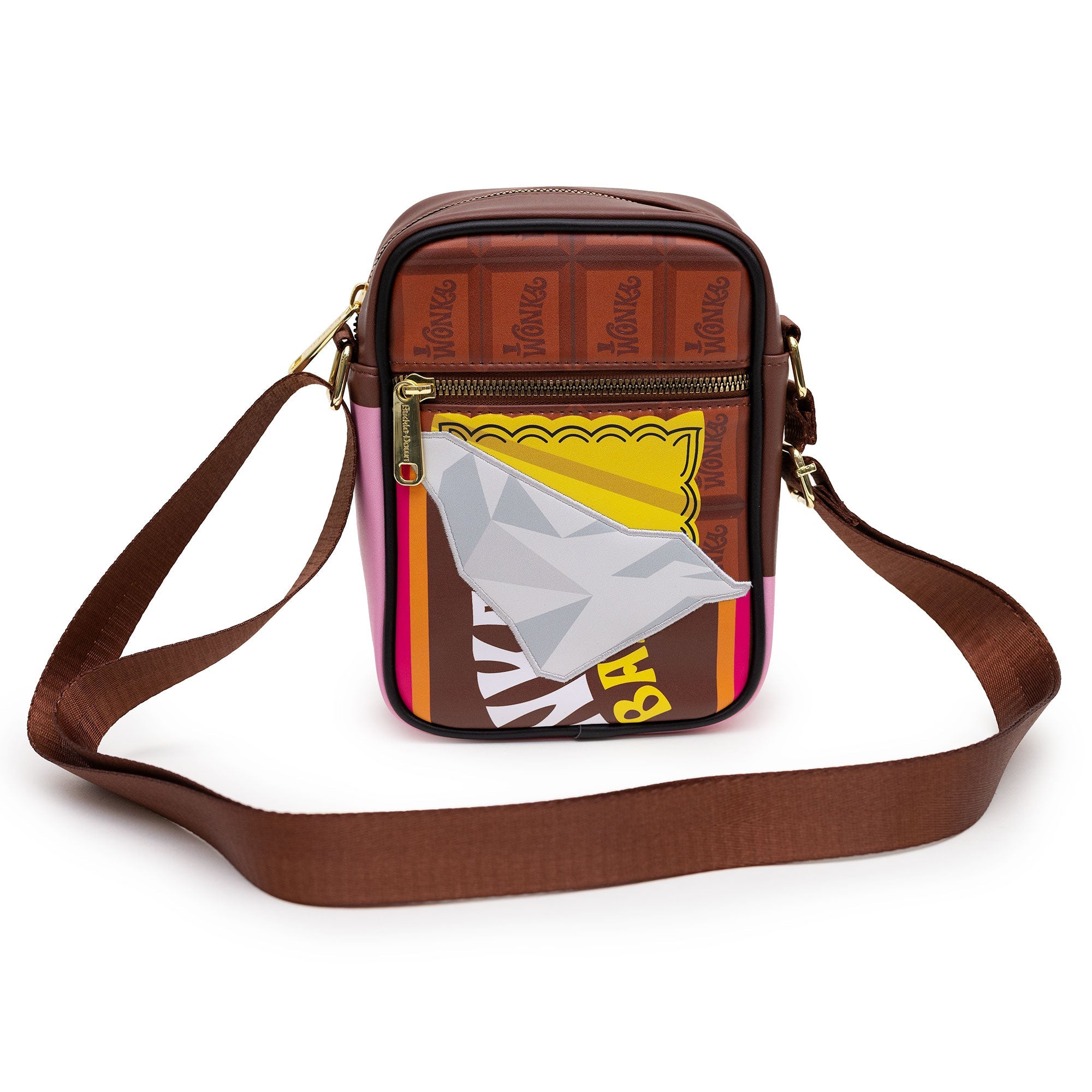 Willy Wonka Unwrapped Wonka Bar with Golden Ticket Crossbody Bag