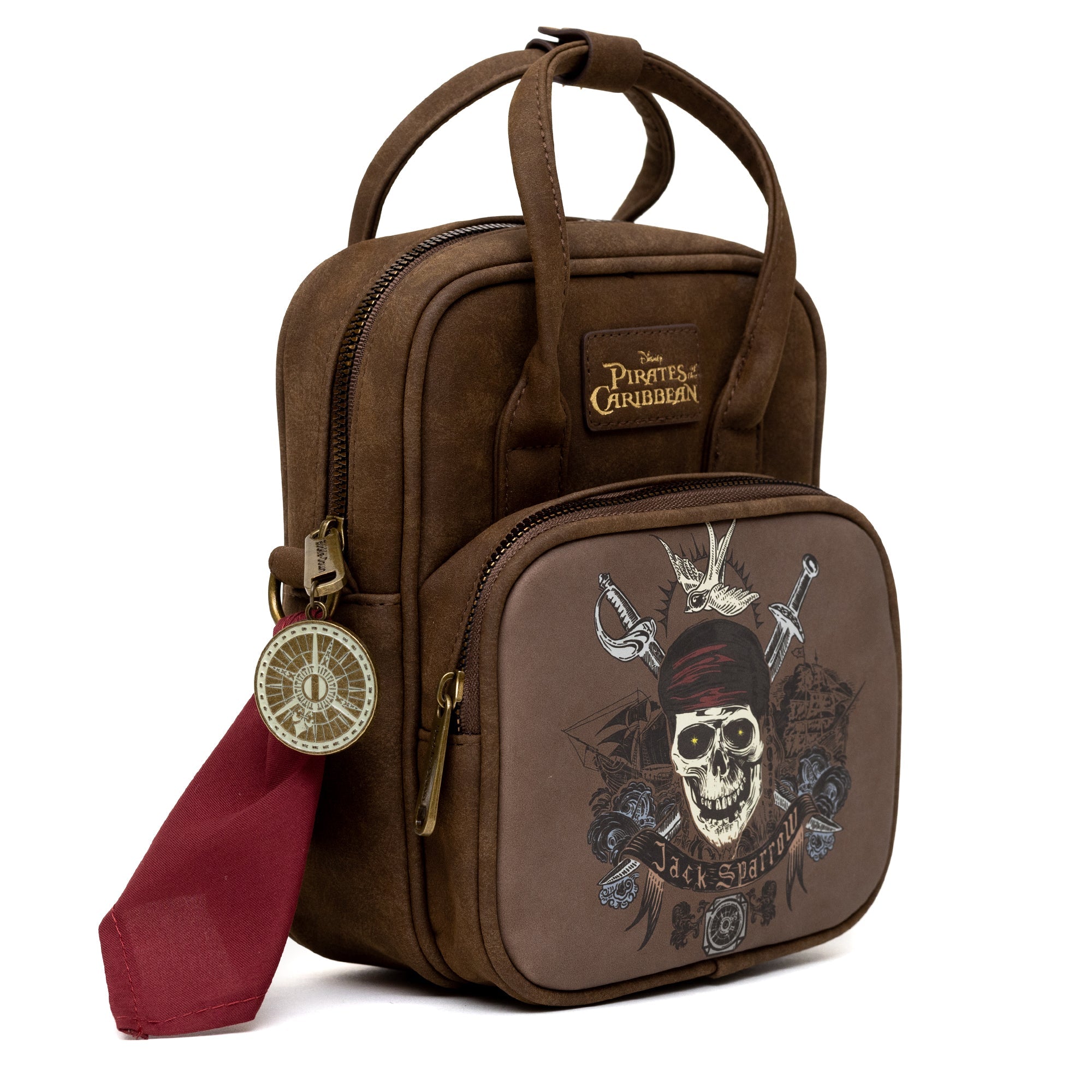 Disney Pirates of the Caribbean Jack Sparrow Skull and Swords Crossbody Bag | Blue Culture Tees