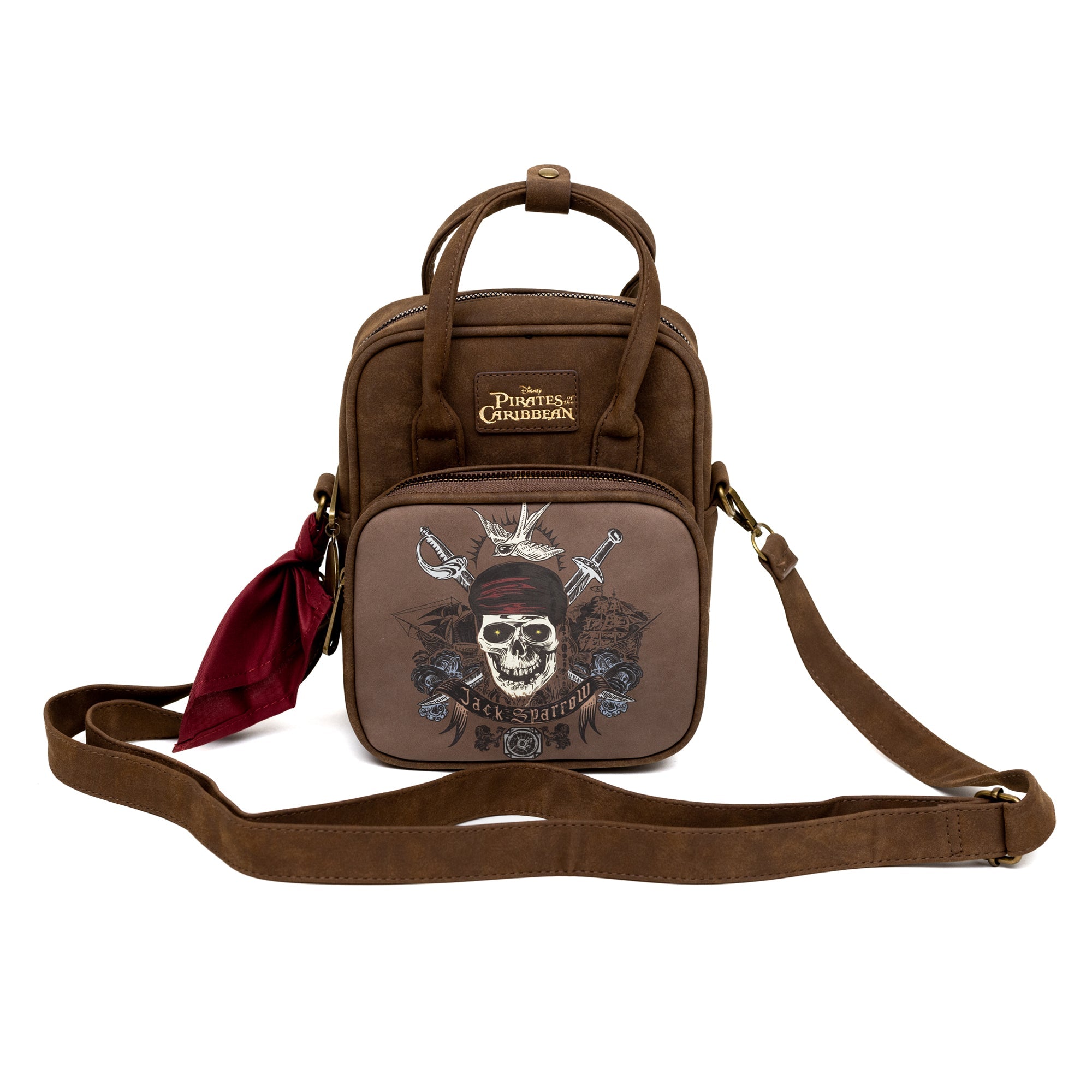 Disney Pirates of the Caribbean Jack Sparrow Skull and Swords Crossbody Bag | Blue Culture Tees