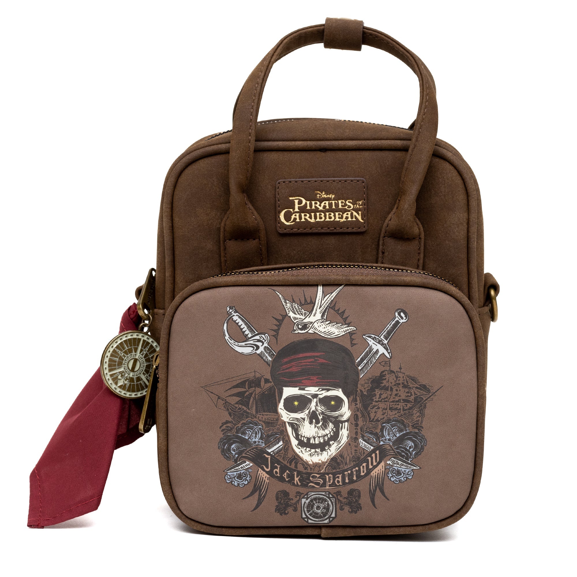 Disney Pirates of the Caribbean Jack Sparrow Skull and Swords Crossbody Bag | Blue Culture Tees