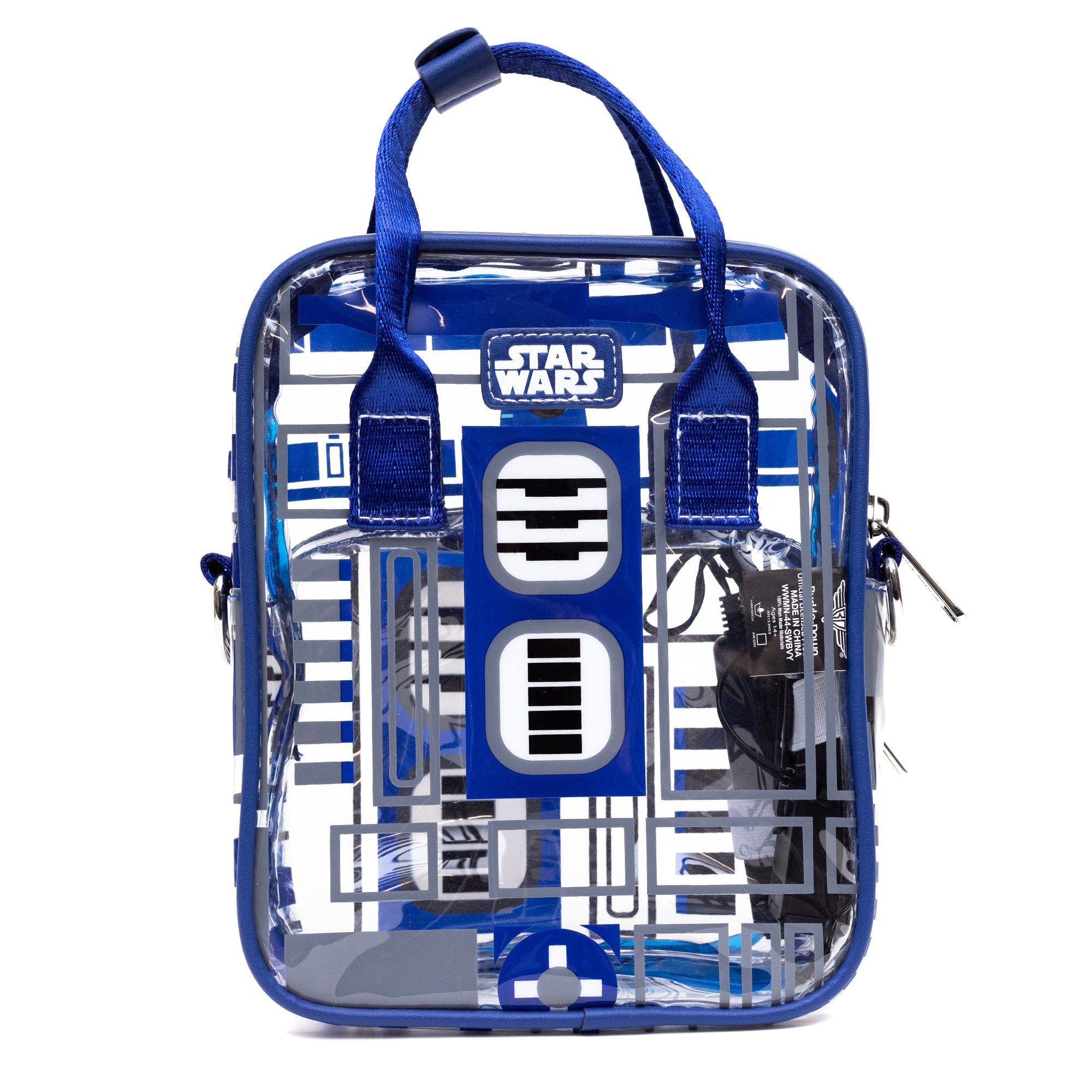 Star Wars R2 D2 Droid Components Transparent Clear PVC Crossbody Bag