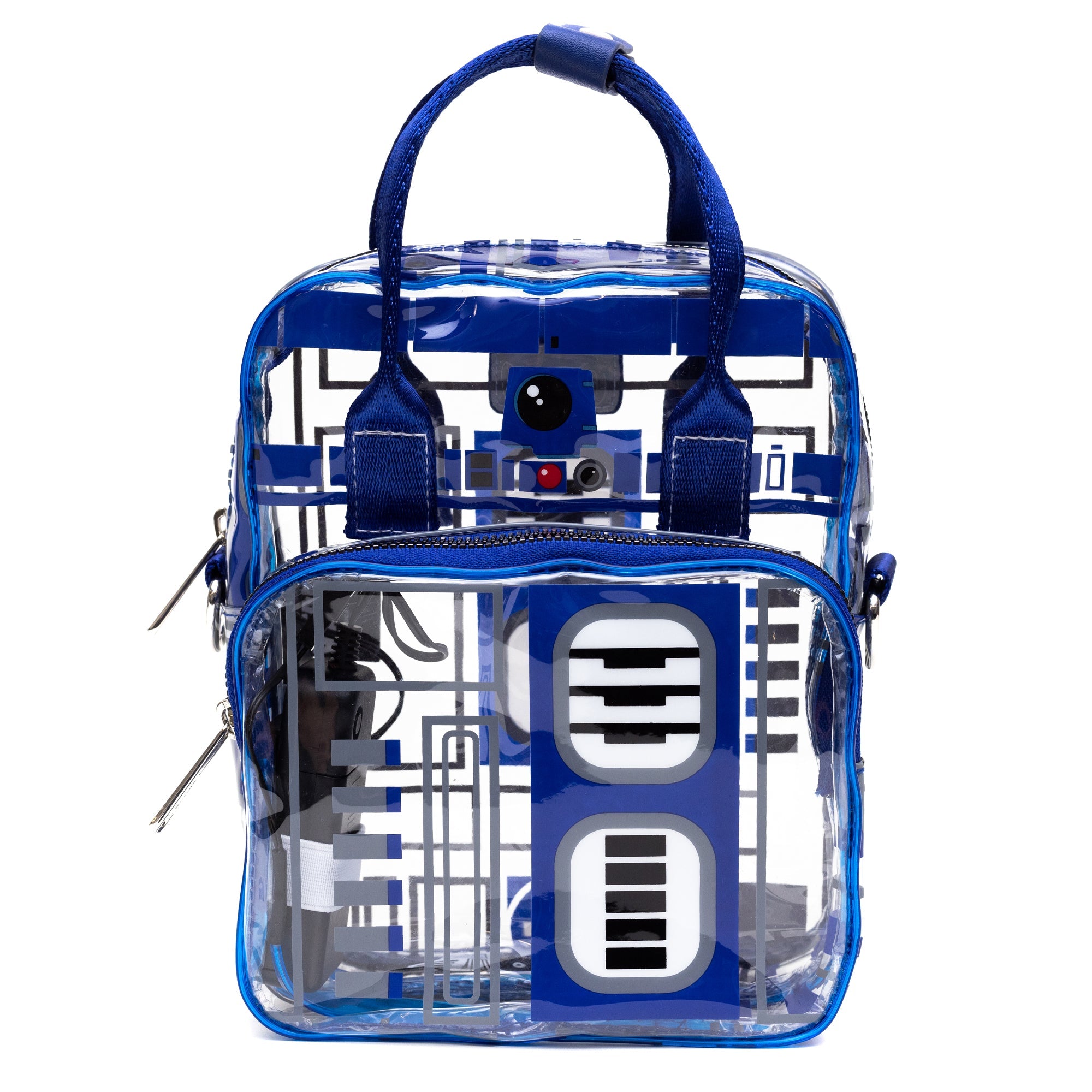 Star Wars R2 D2 Droid Components Transparent Clear PVC Crossbody Bag