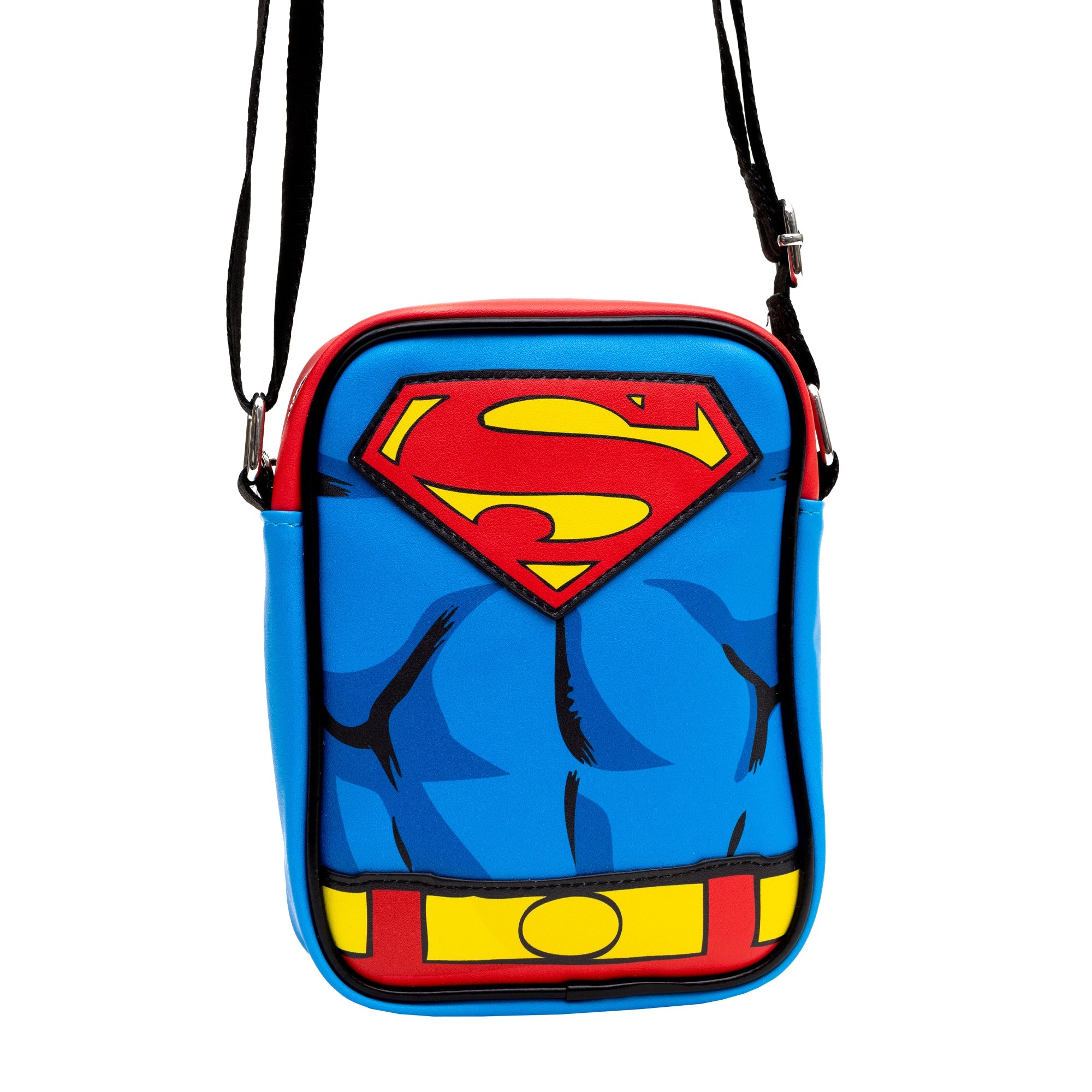 DC Comics Superman Character Close Up with Super Logo Crossbody Bag