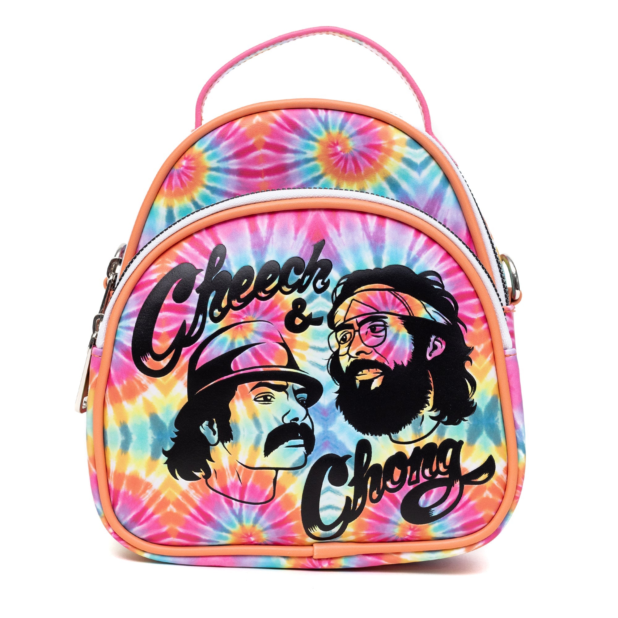 Cheech & Chong Faces Tie Dye Crossbody Bag | Blue Culture Tees