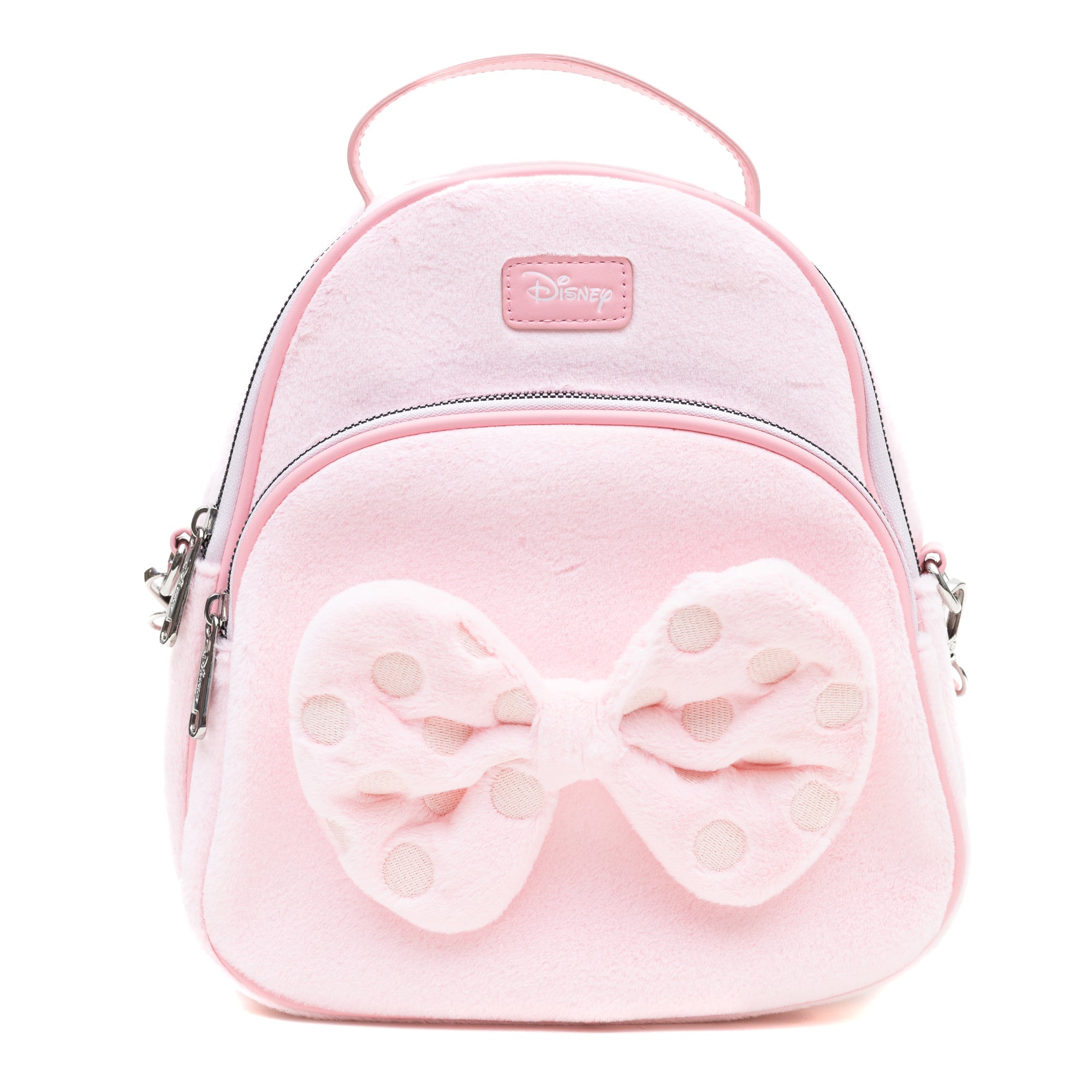 Disney Minnie Mouse Furry Bow with Dots Crossbody Bag | Blue Culture Tees