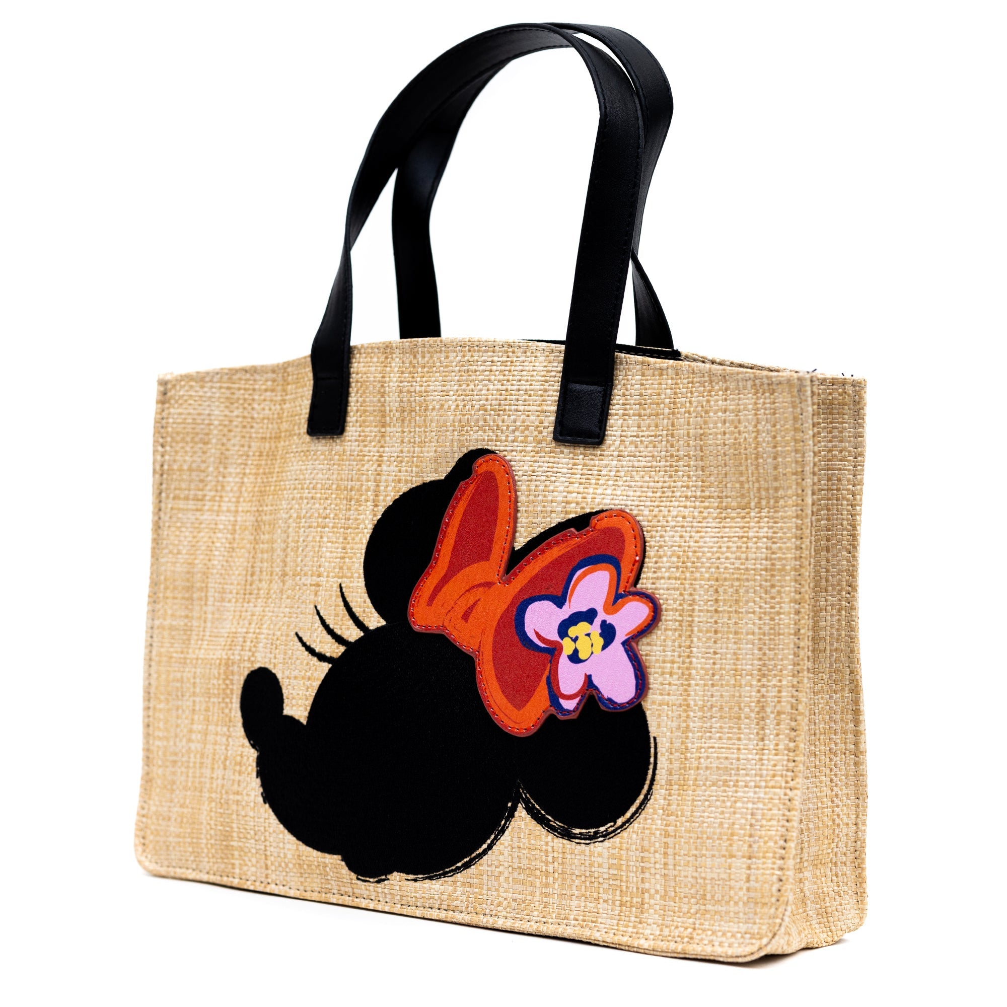 Disney Minnie Mouse Embroidered Bow Small Tote Bag