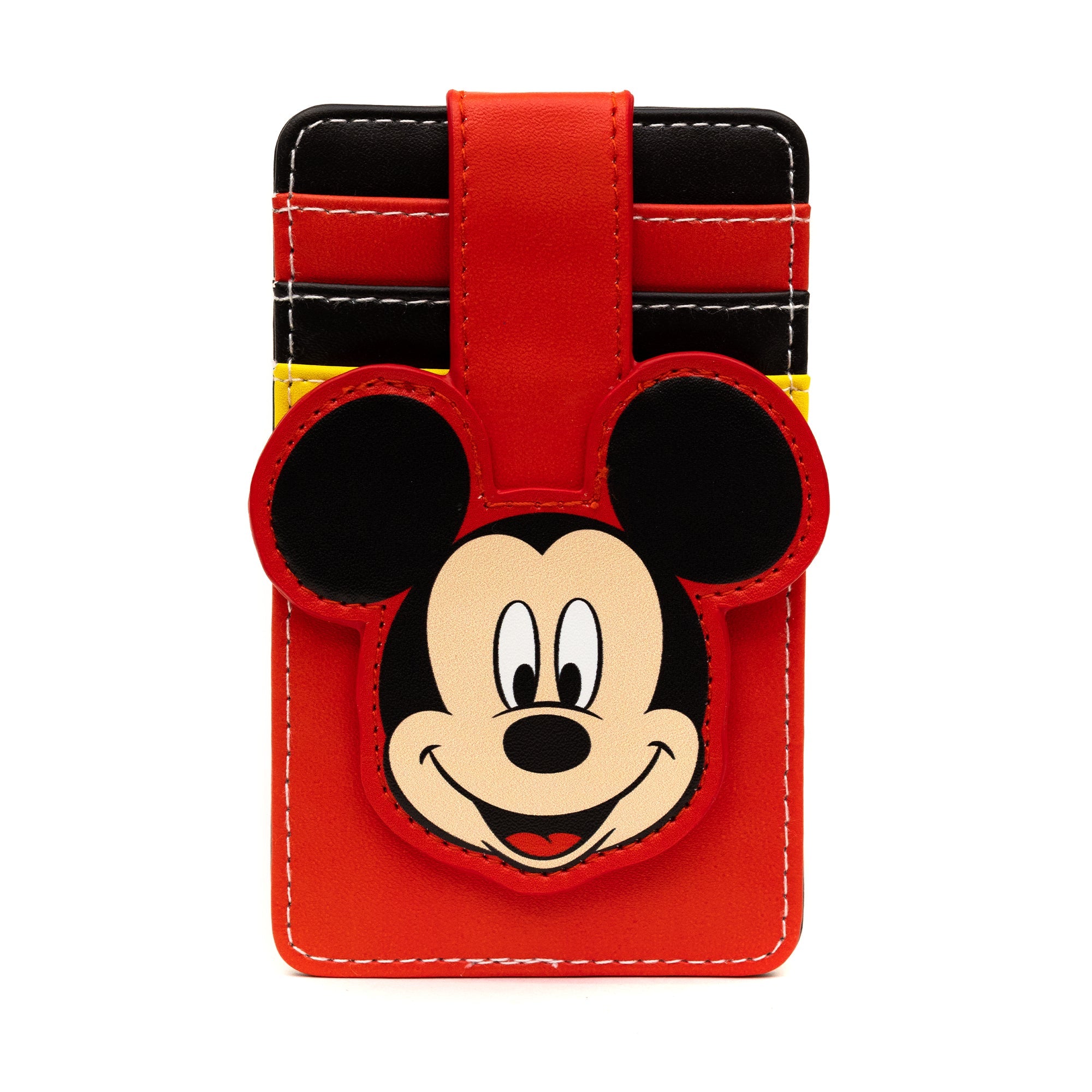 Disney Mickey Mouse Smiling Face ID Card Holder Wallet | Blue Culture Tees