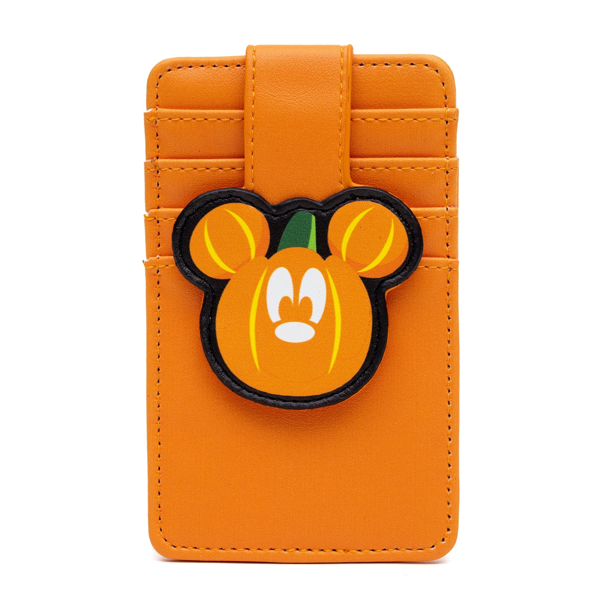 Disney Halloween Mickey Mouse Pumpkin Wallet ID Cardholder | Blue Culture Tees