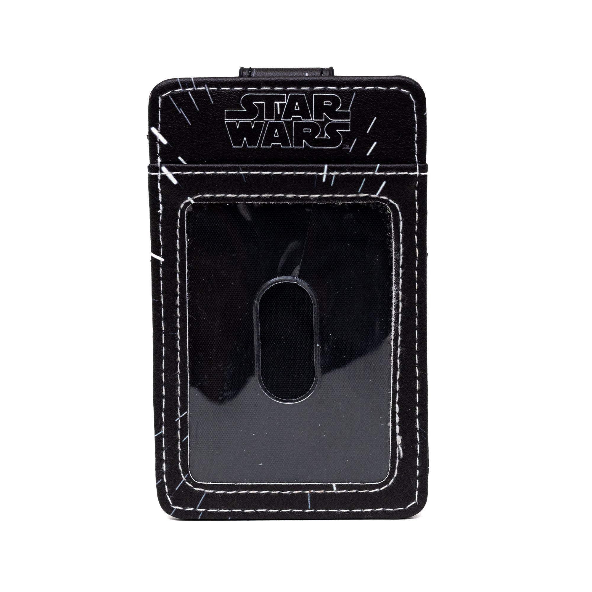 Star Wars Stormtrooper Profile with Galaxy Stars ID Card Holder Wallet