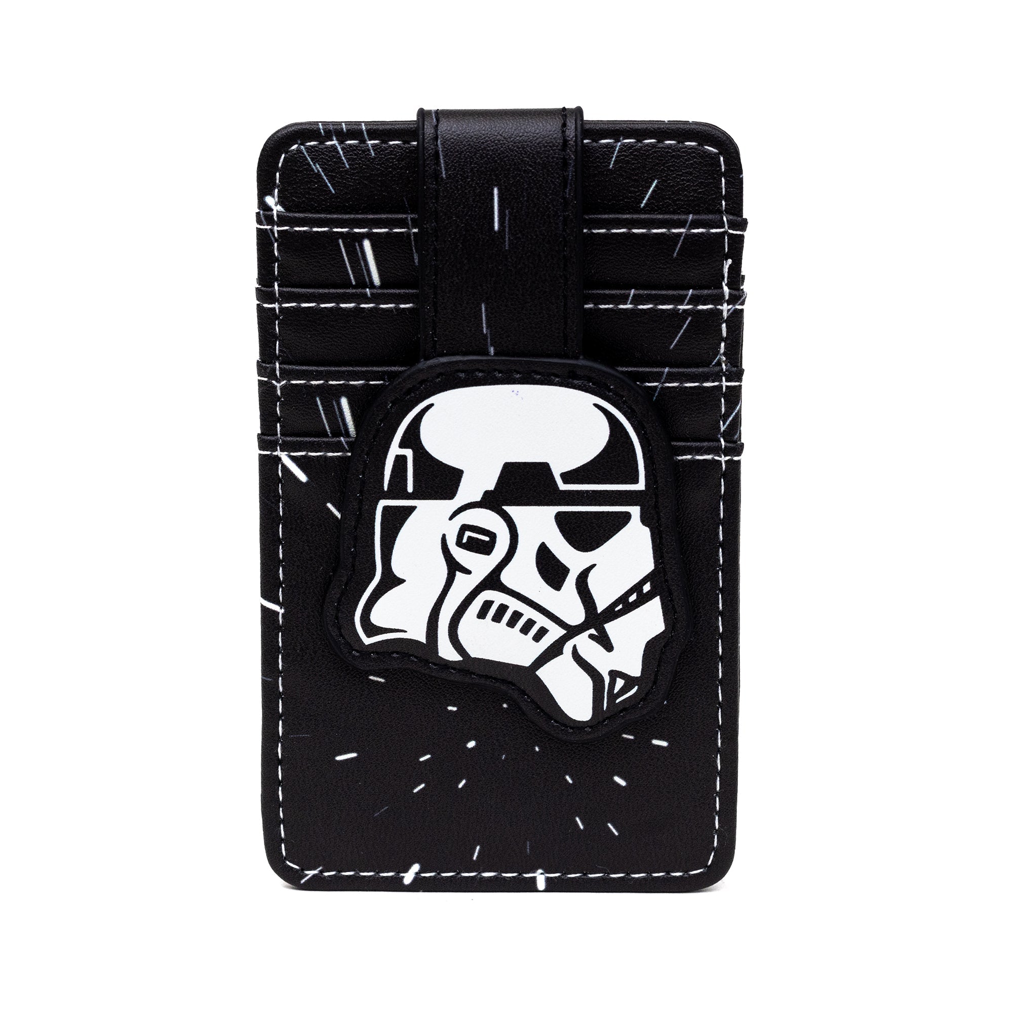 Star Wars Stormtrooper Profile with Galaxy Stars ID Card Holder Wallet