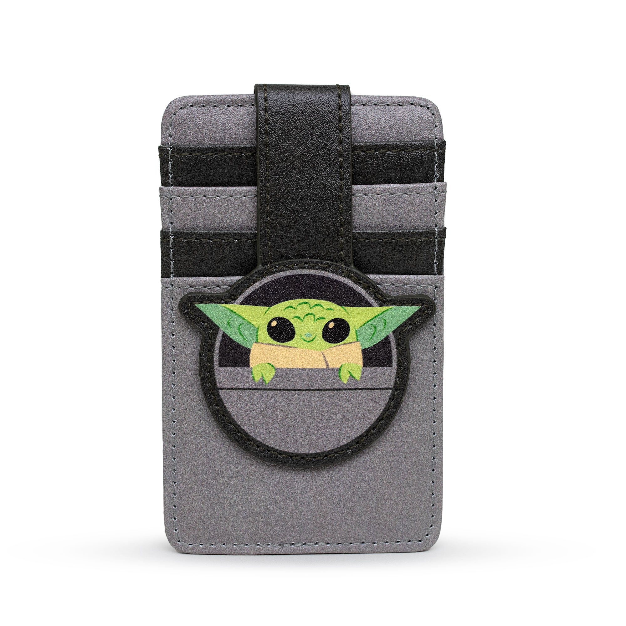 Star Wars Grogu Baby Yoda Smiling Hovering Pram Pod Wallet ID Cardholder