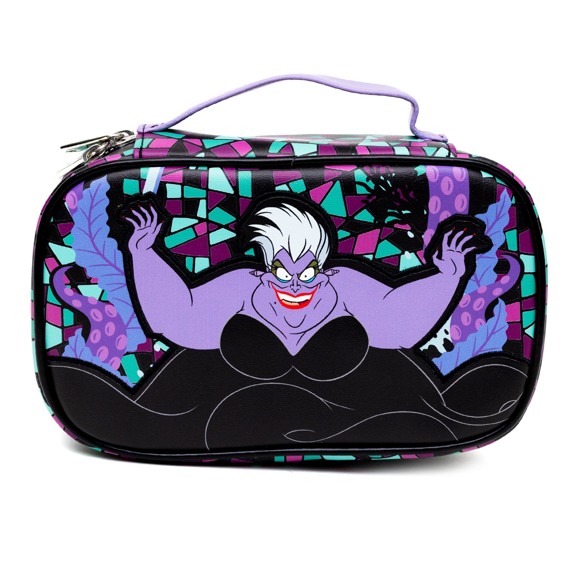 Disney The Little Mermaid Ursula Applique Stained Glass Travel Cosmetic Bag