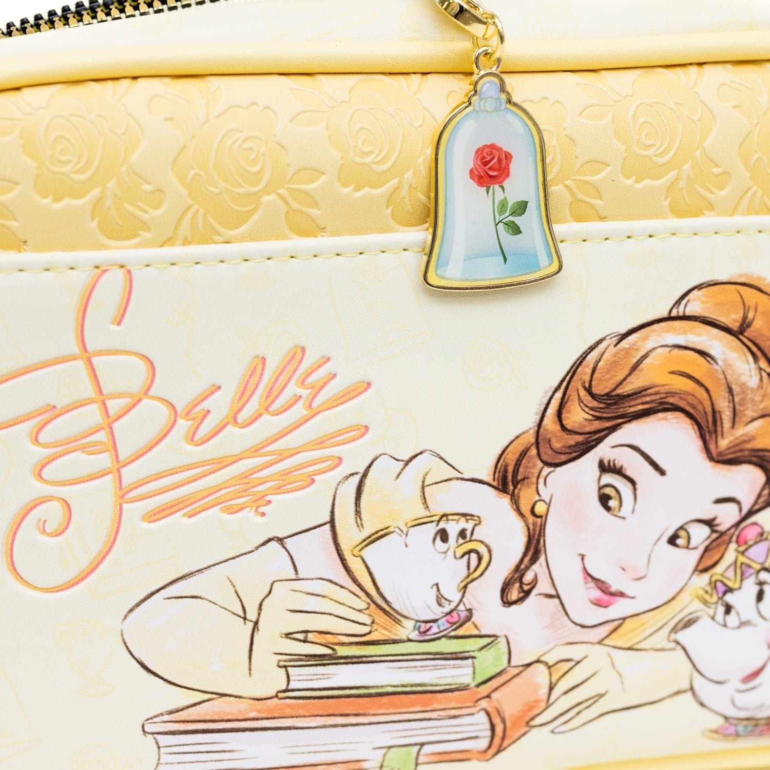 Disney Beauty and the Beast Belle Chip Mrs Potts and Beast Crossbody Bag