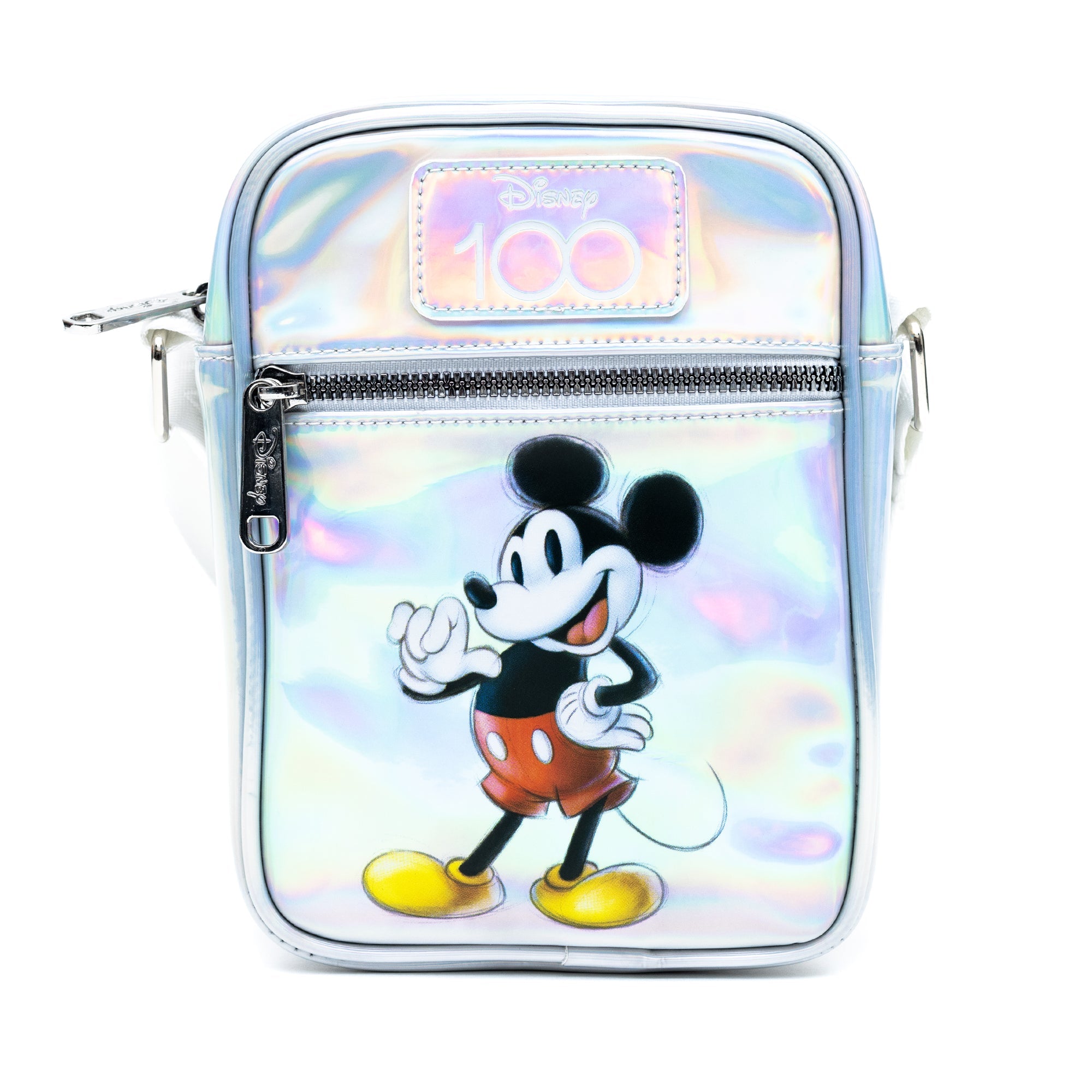 Disney 100 Mickey Mouse Pose Iridescent Holographic Crossbody Bag and Wallet Combo
