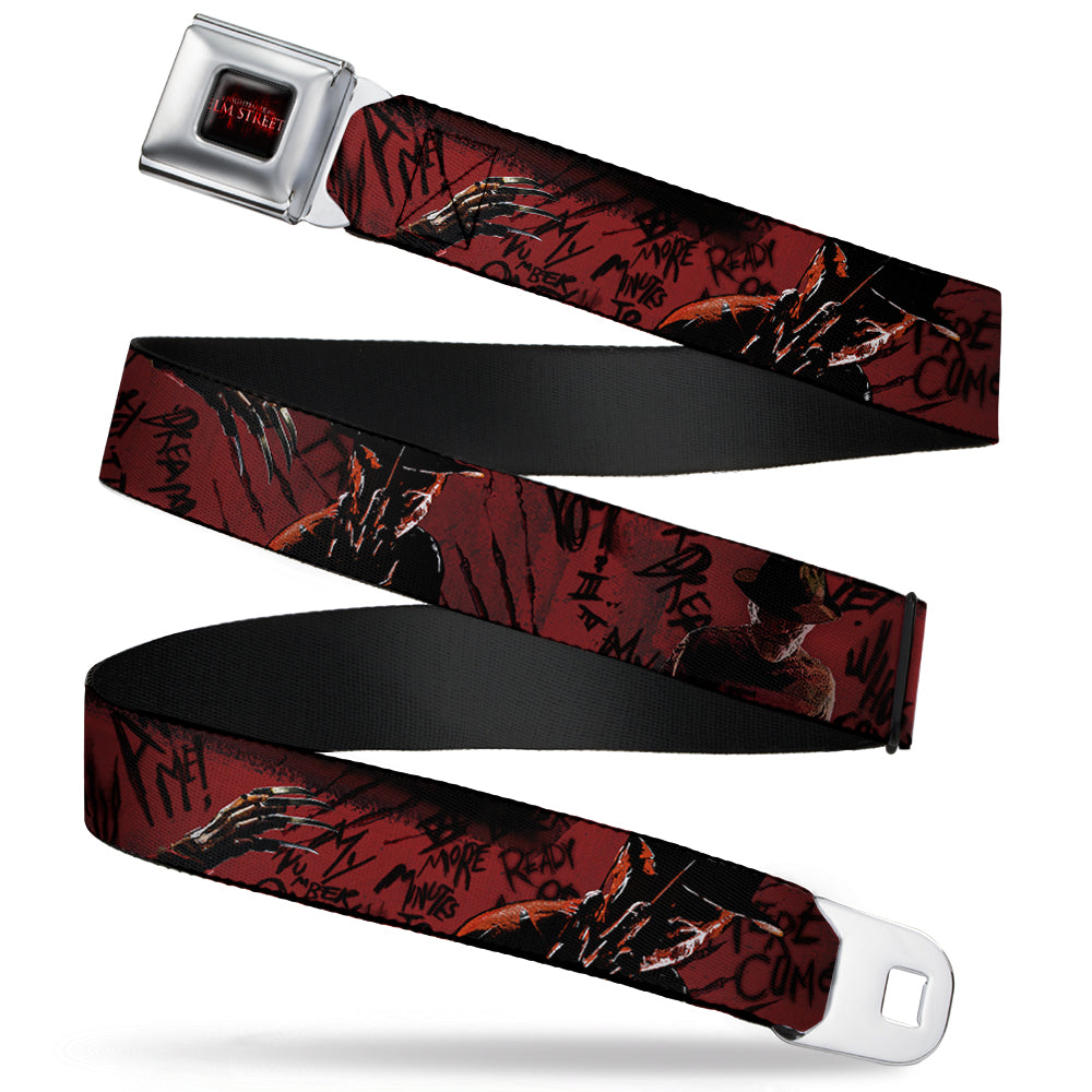 A Nightmare On Elm Street Logo Full Seatbelt Belt | Blue Culture Tees