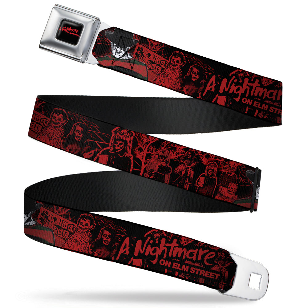 A Nightmare On Elm Street Full Color Blood Splatter Seatbelt Belt