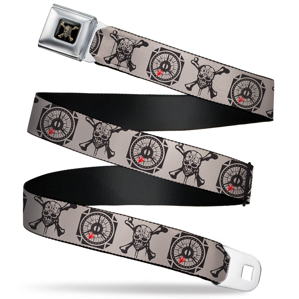 Pirates of The Caribbean Skull Icon Compass Seatbelt Belt