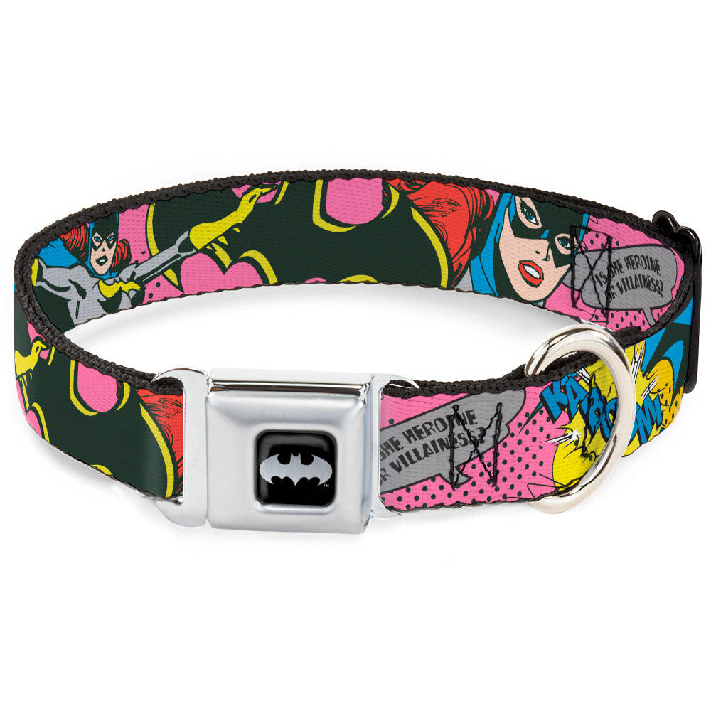 Batman Batgirl Hero or Villain Batgirl in Action Seatbelt Buckle Dog Collar