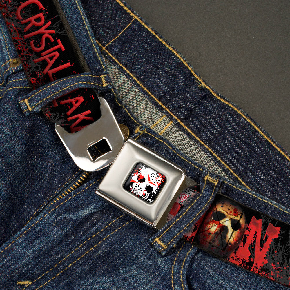 Friday The 13th Jason Mask Camp Crystal Lake Seatbelt Belt | Blue Culture Tees