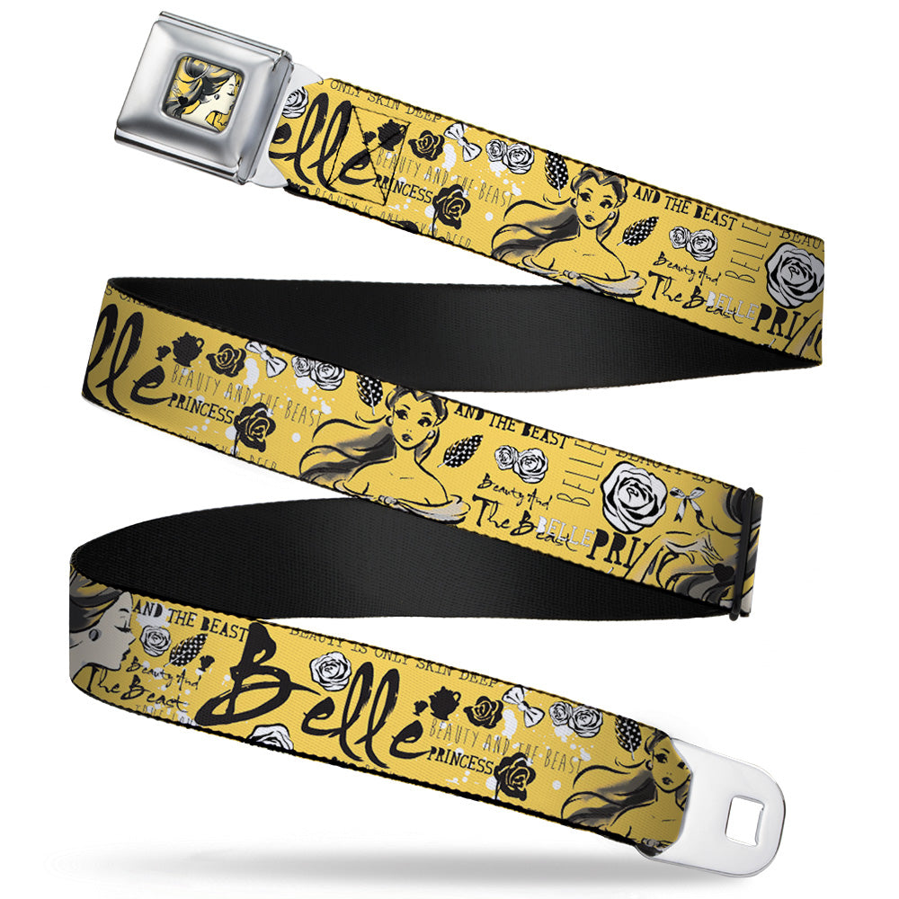 Beauty and the Beast Belle Profile Sketch Seatbelt Belt