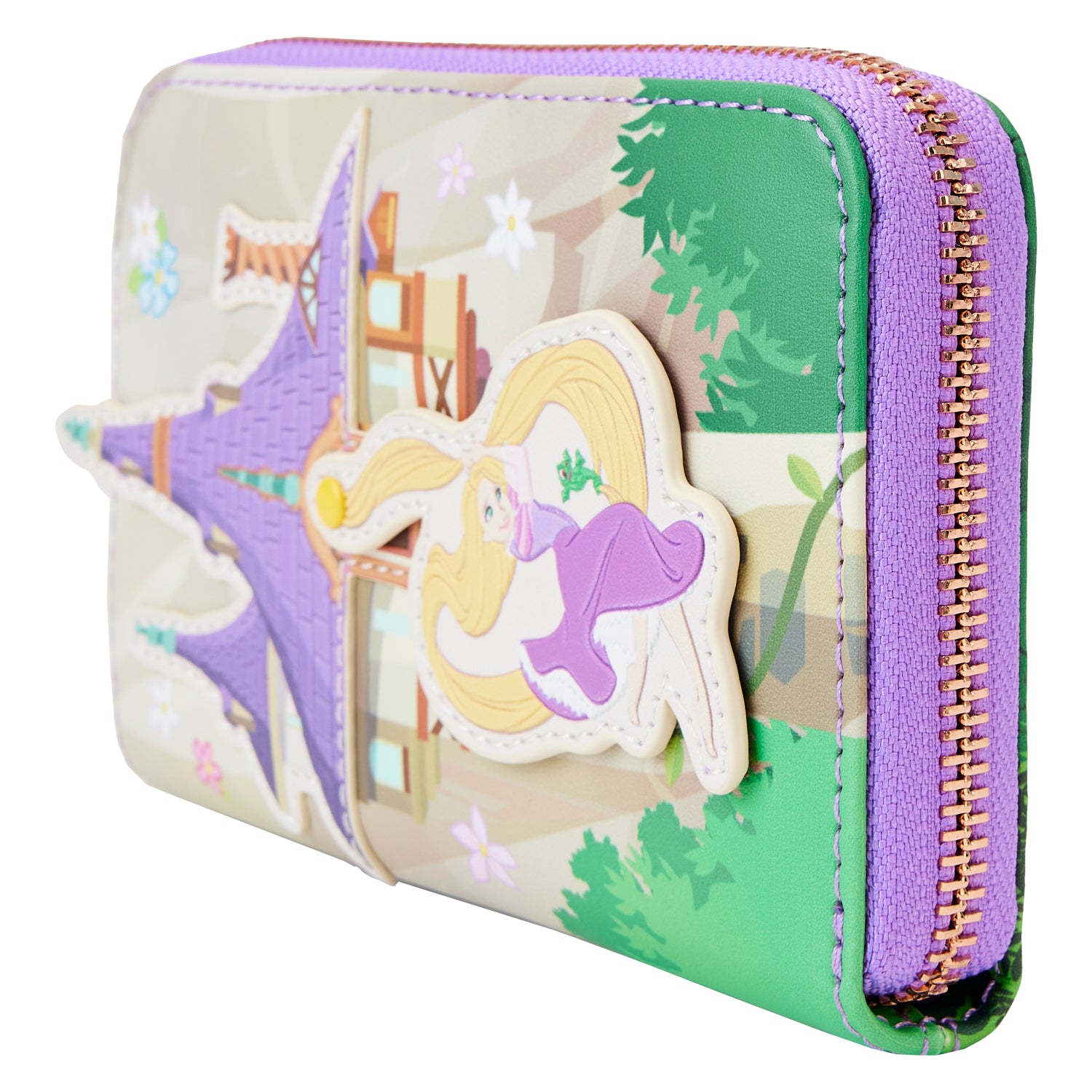 Loungefly Disney Tangled Rapunzel Swinging From Tower Zip Wallet