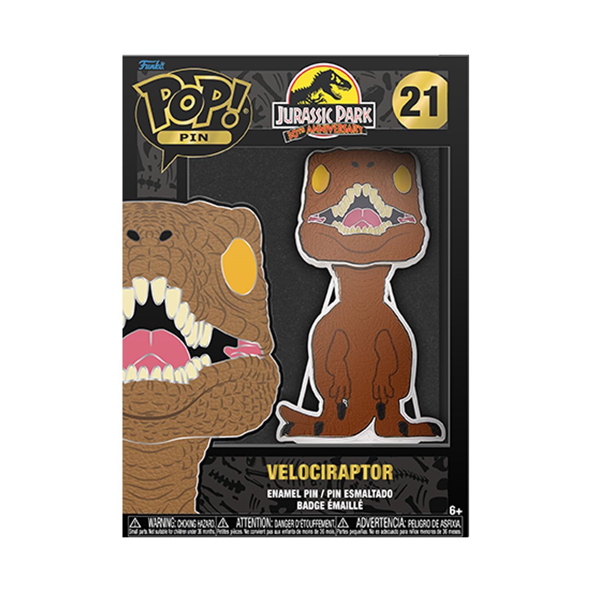 Funko Pop! Jurassic Park Velociraptor Large Enamel Pin #21