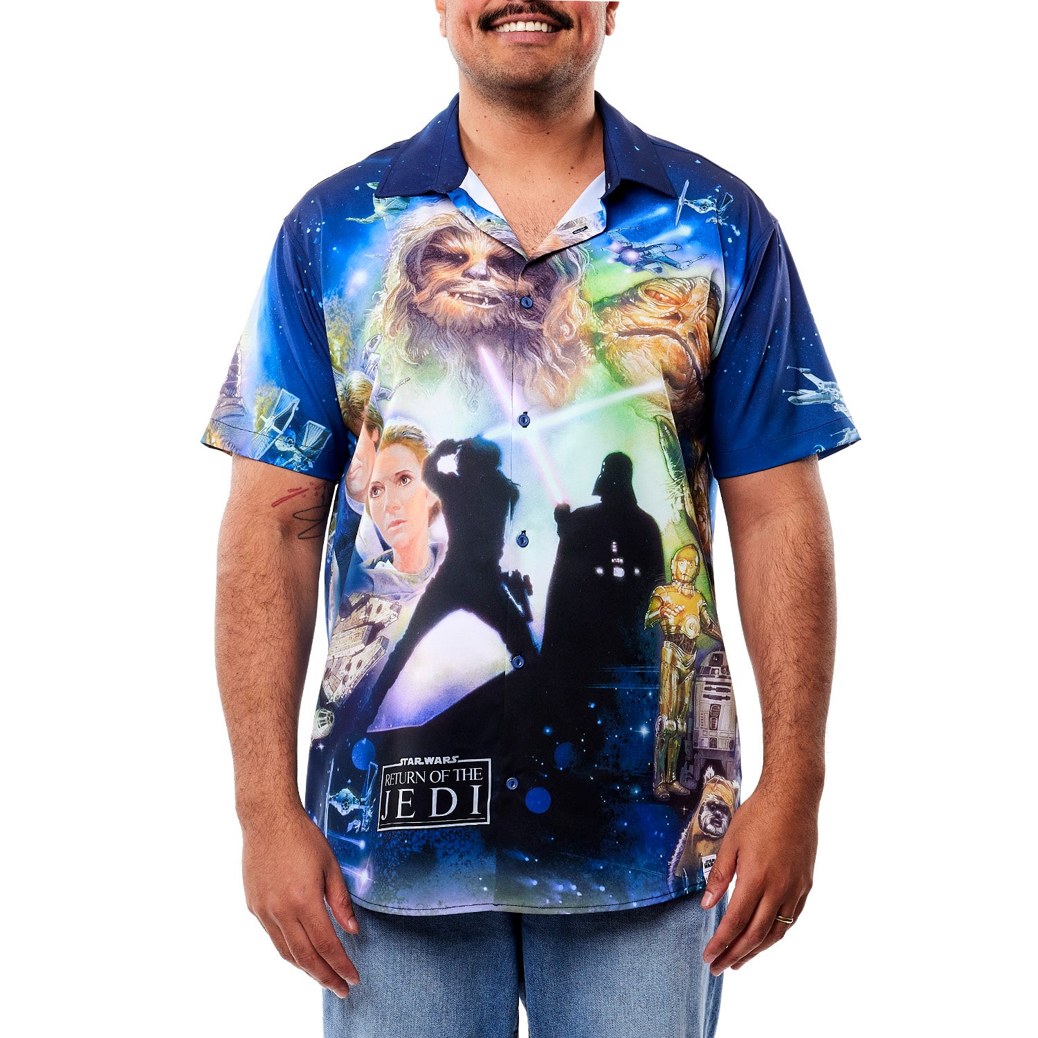 Loungefly Star Wars Return Of The Jedi Poster Sublimated Camp Shirt