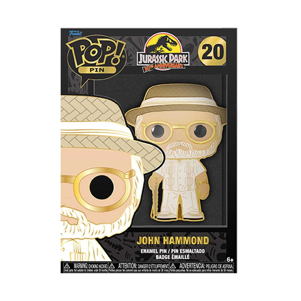 Funko Pop! Jurassic Park John Hammond Large Enamel Pin #20 - *PREORDER*