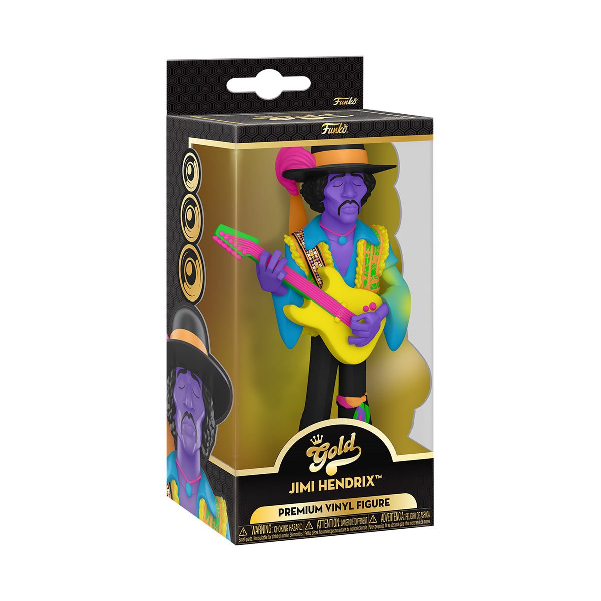 Funko Jimi Hendrix Blacklight 5-Inch Vinyl Gold Figure